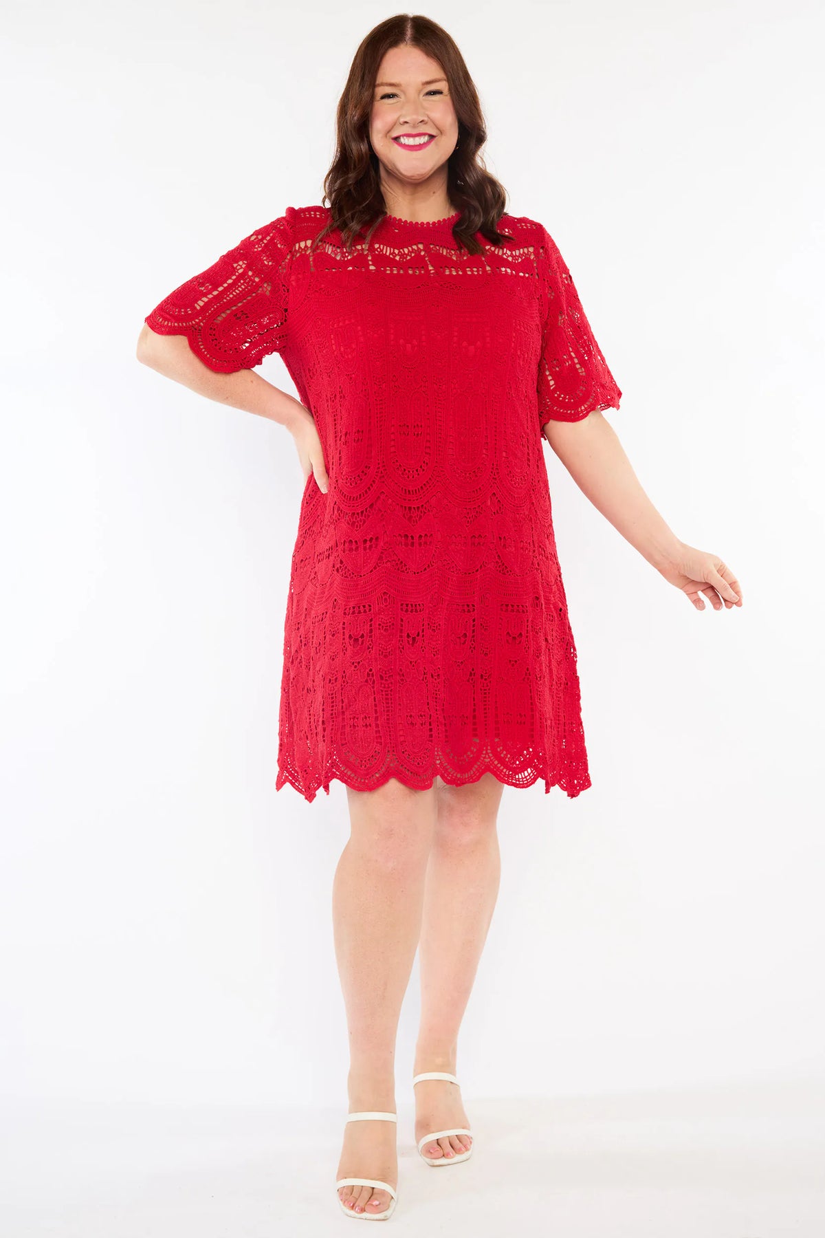 Paige Red Lace Dress