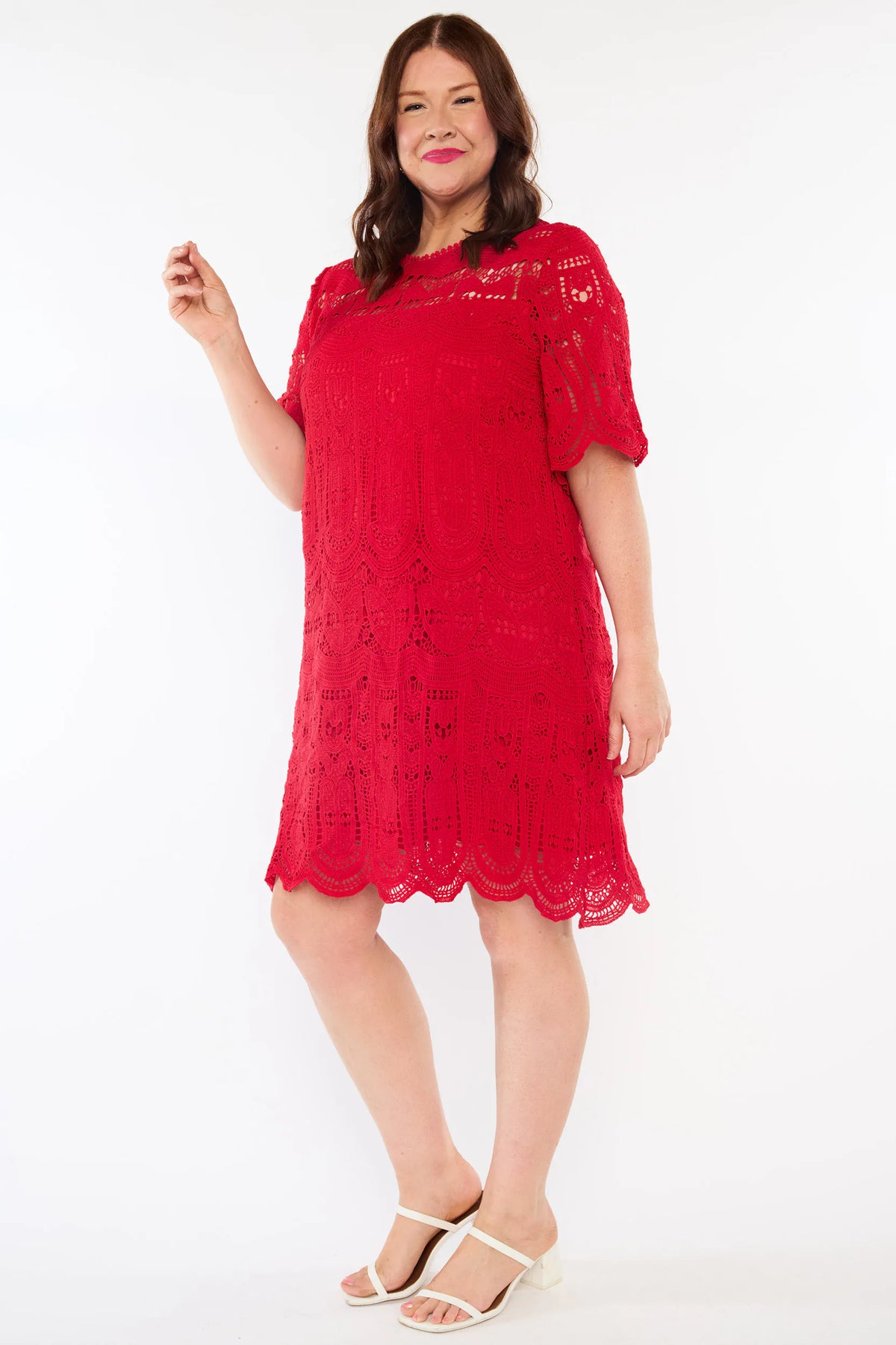 Paige Red Lace Dress