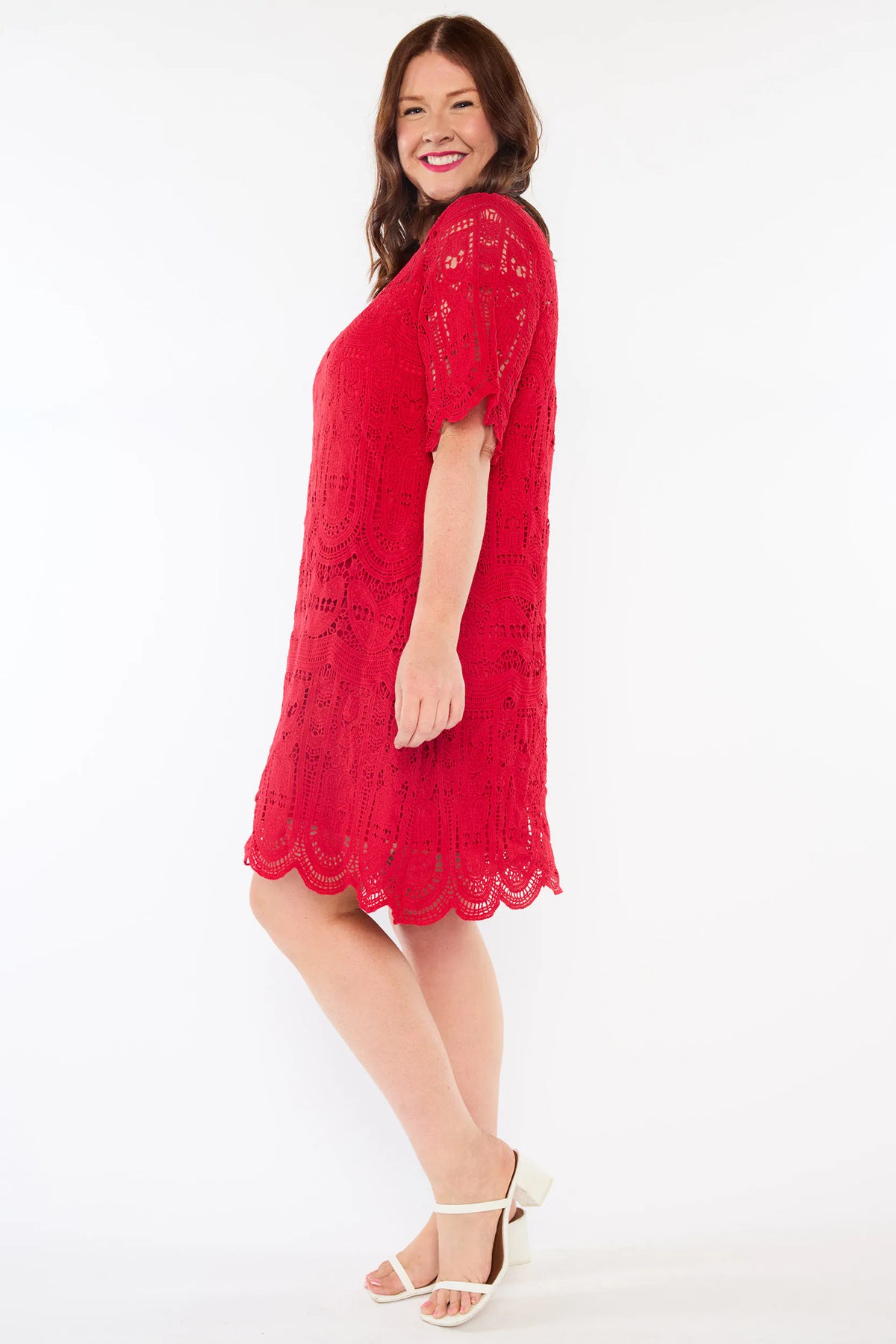 Paige Red Lace Dress
