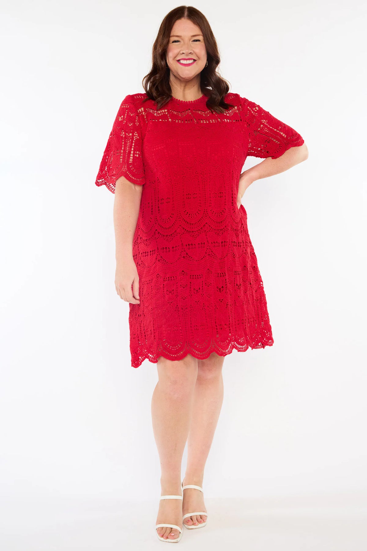 Paige Red Lace Dress