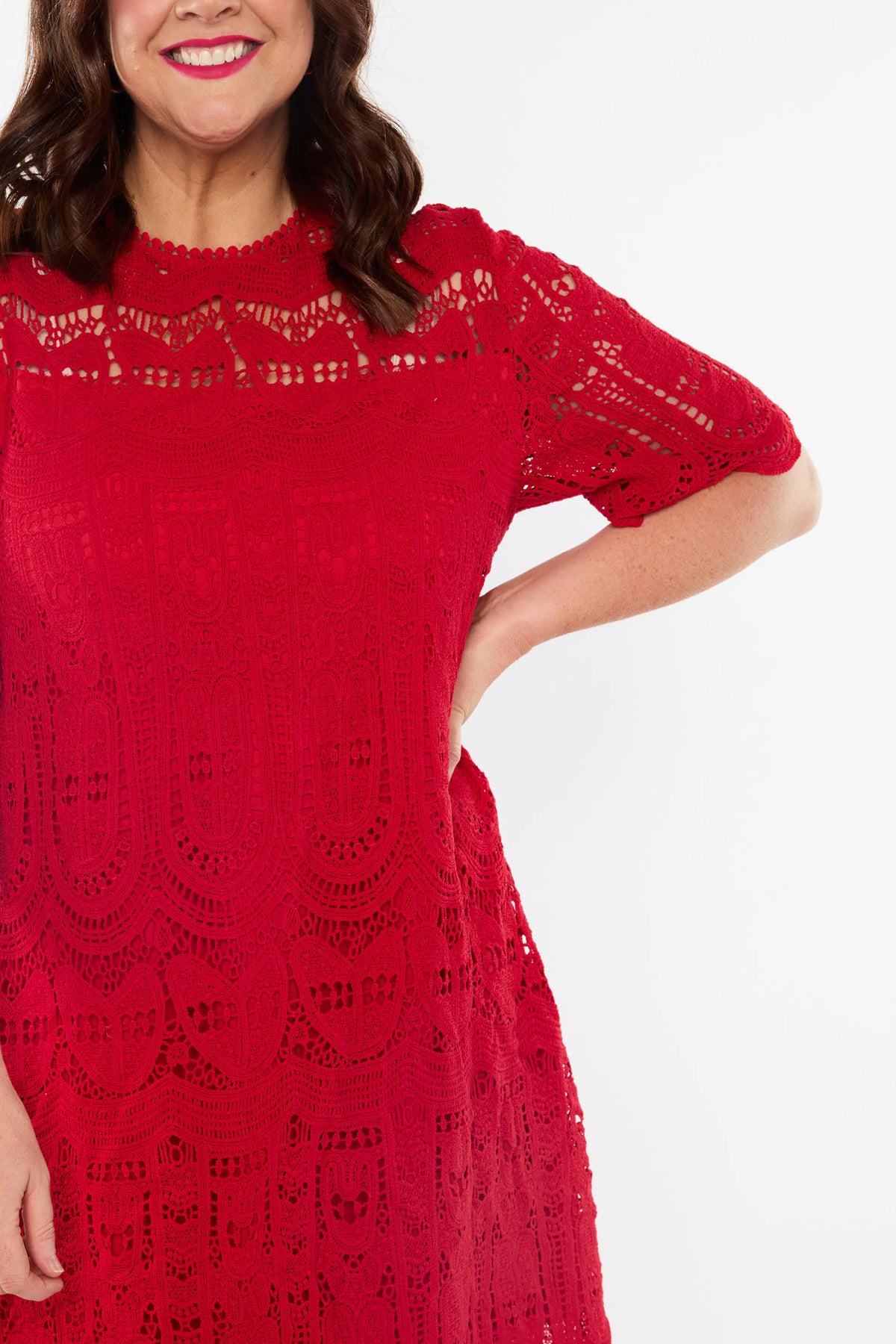 Paige Red Lace Dress