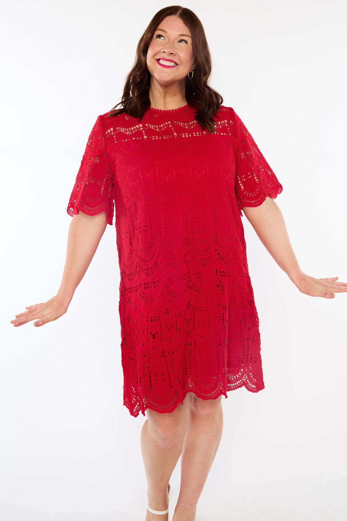 Paige Red Lace Dress