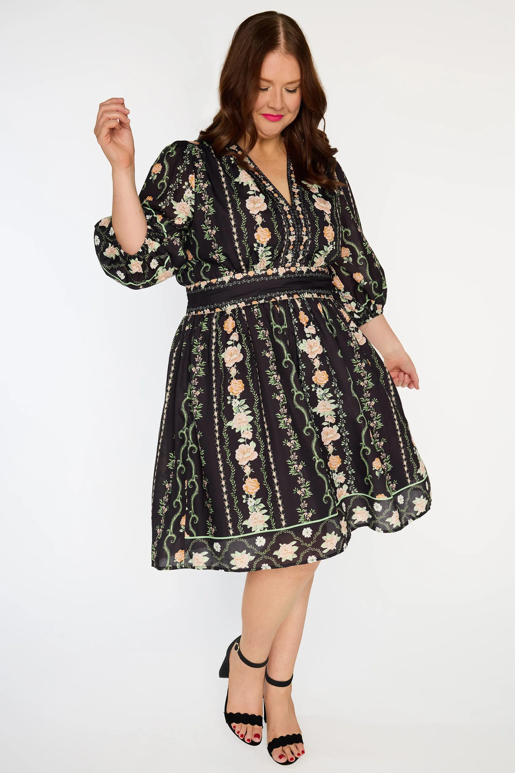 Abbie Pink Rose Dress