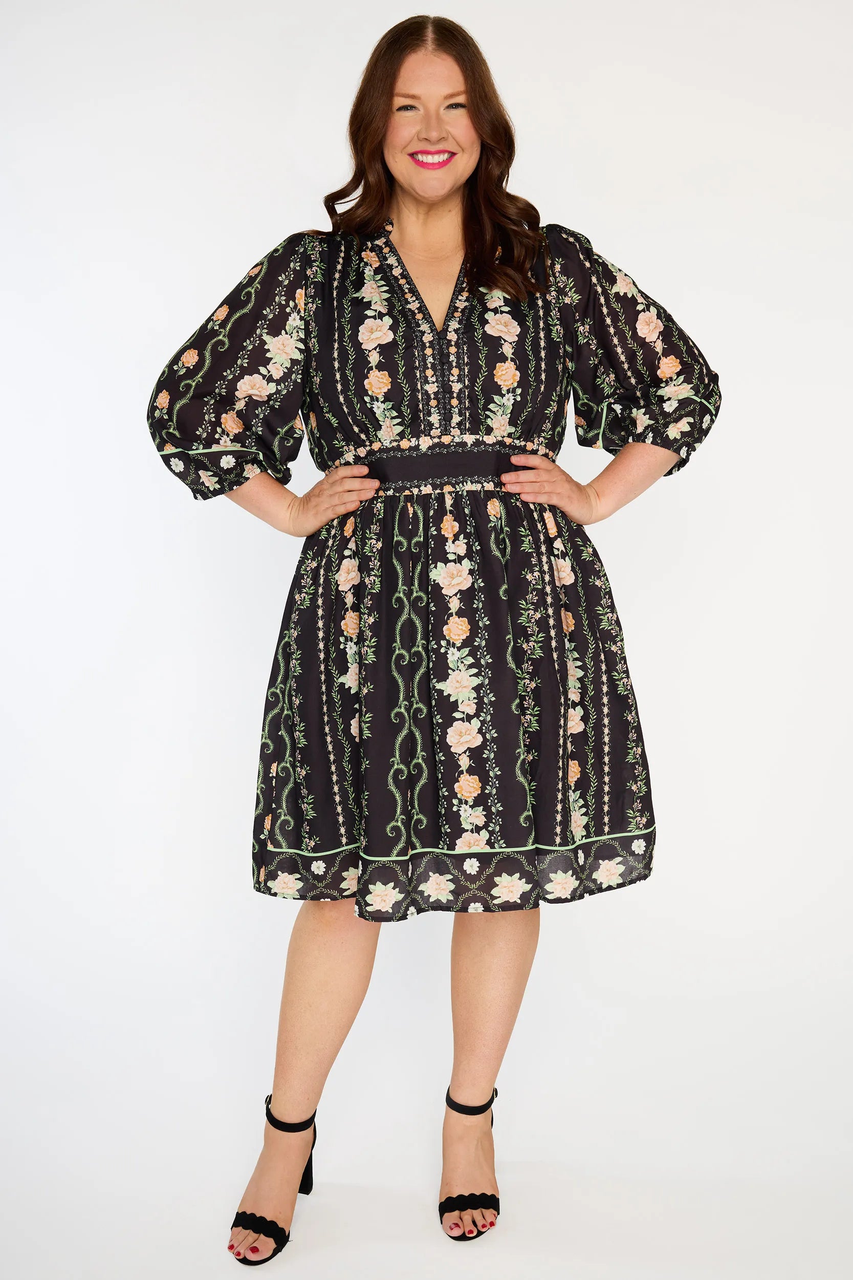 Abbie Pink Rose Dress