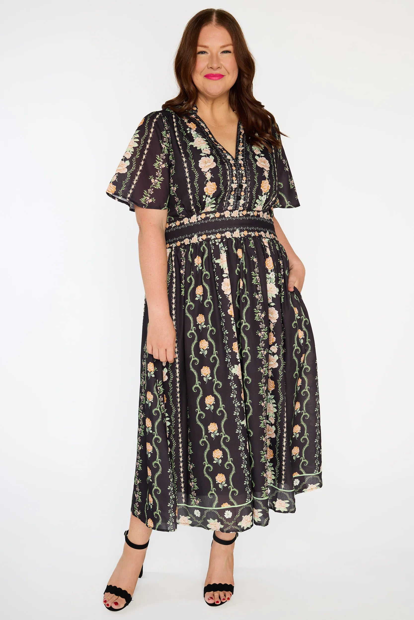 Stephanie Pink Rose Dress