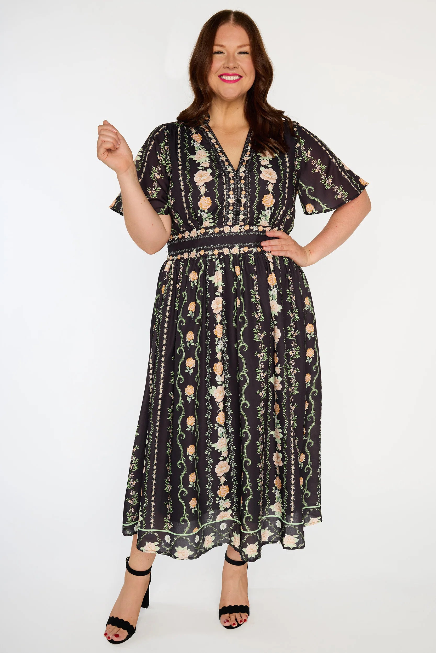 Stephanie Pink Rose Dress