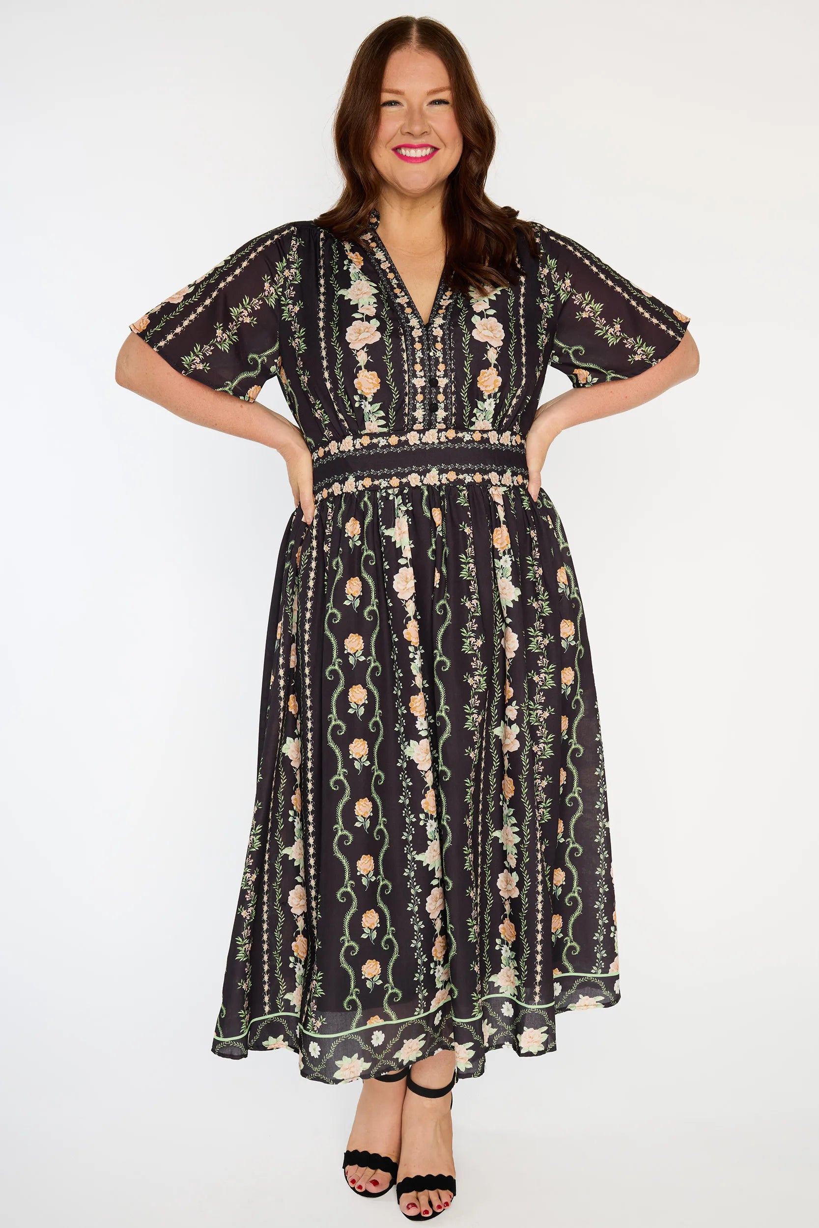 Stephanie Pink Rose Dress
