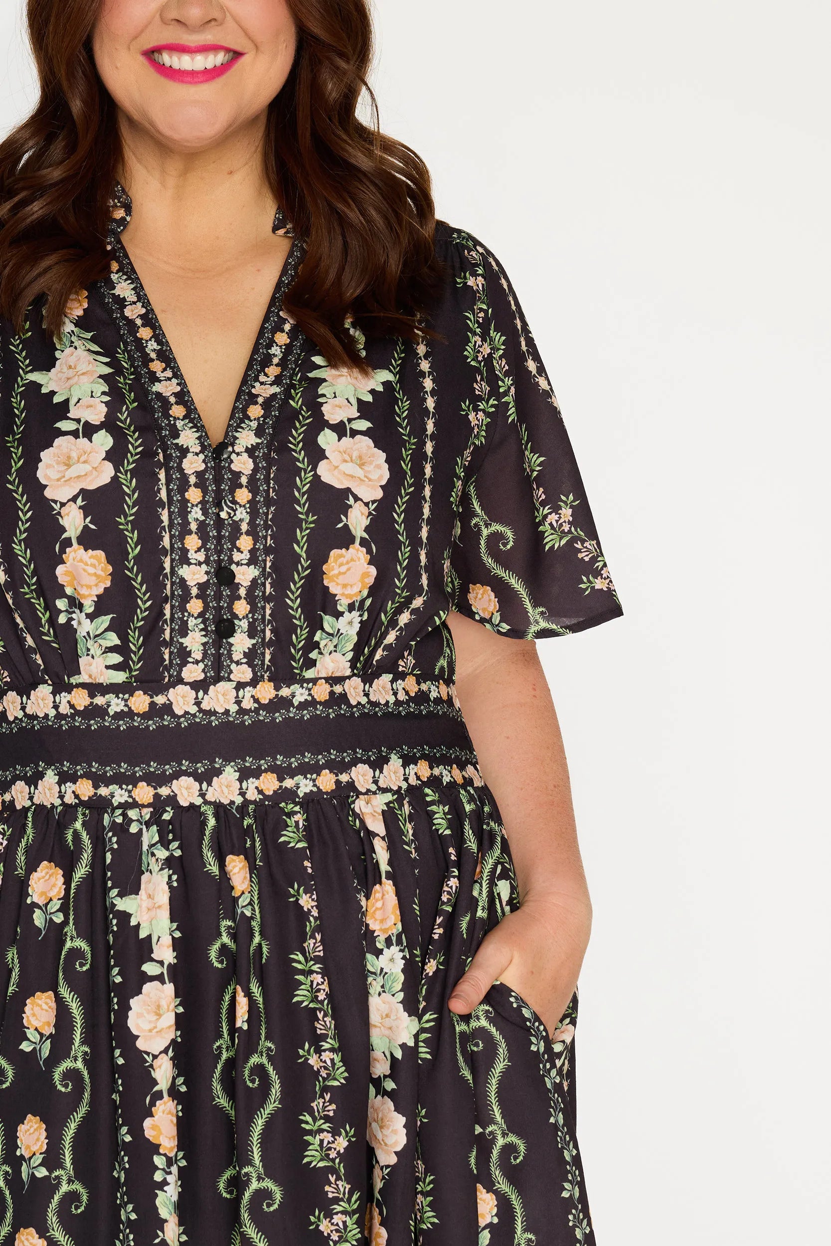 Stephanie Pink Rose Dress