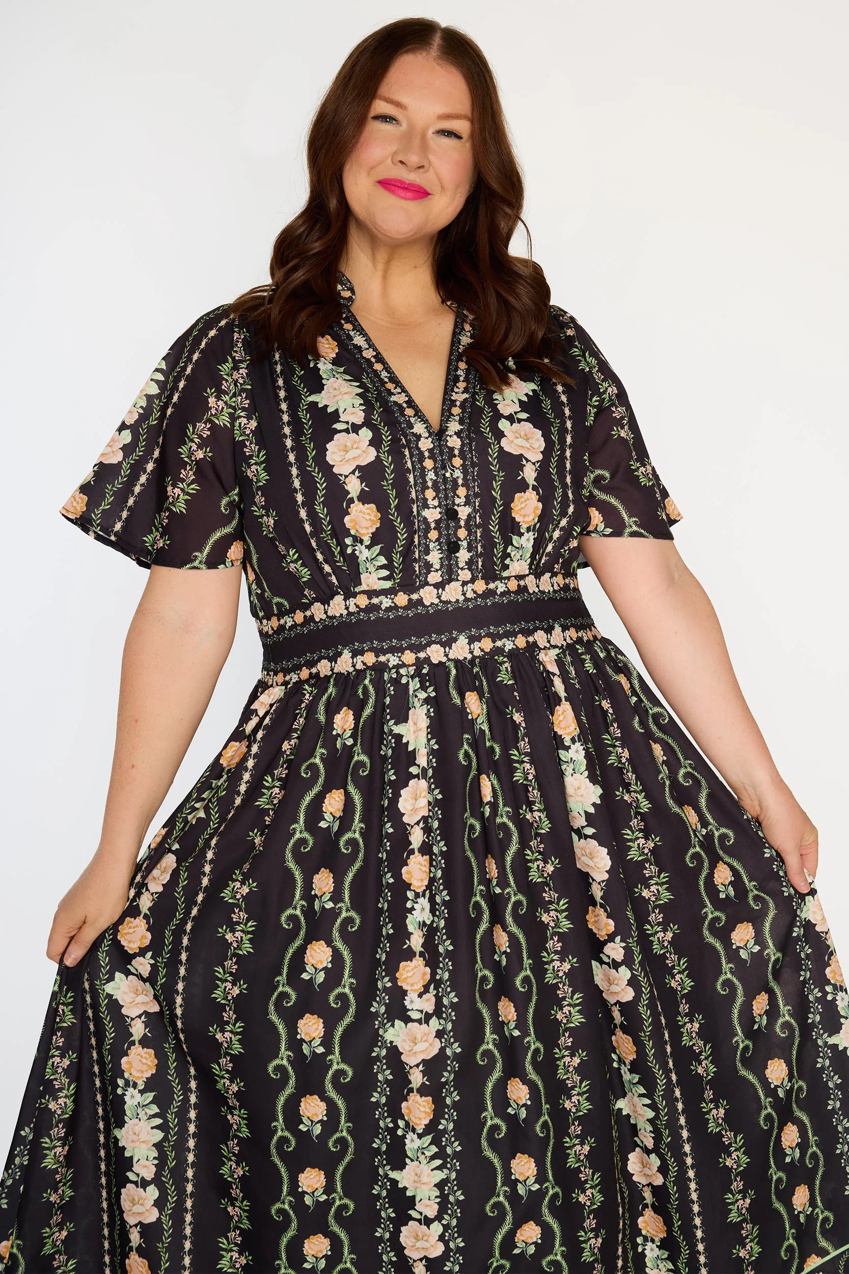Stephanie Pink Rose Dress
