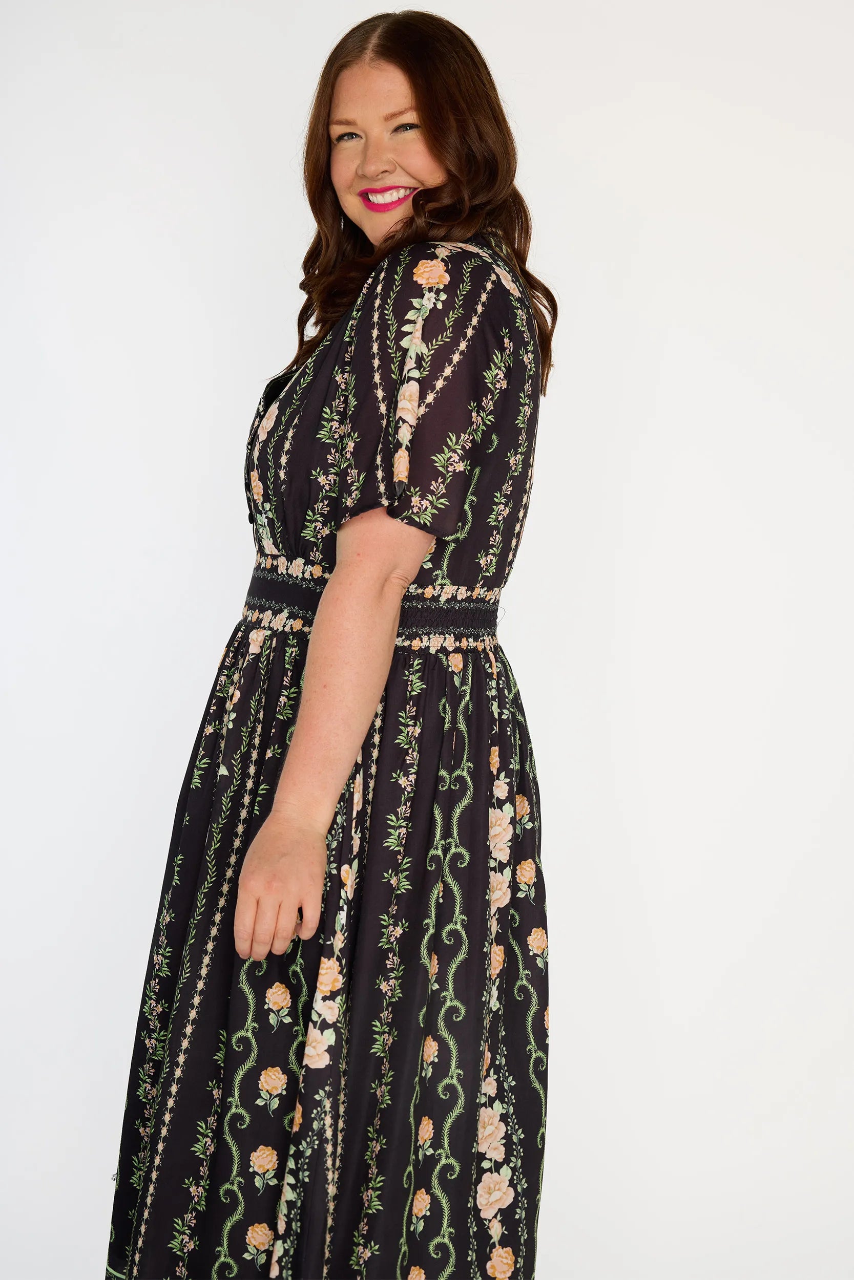 Stephanie Pink Rose Dress