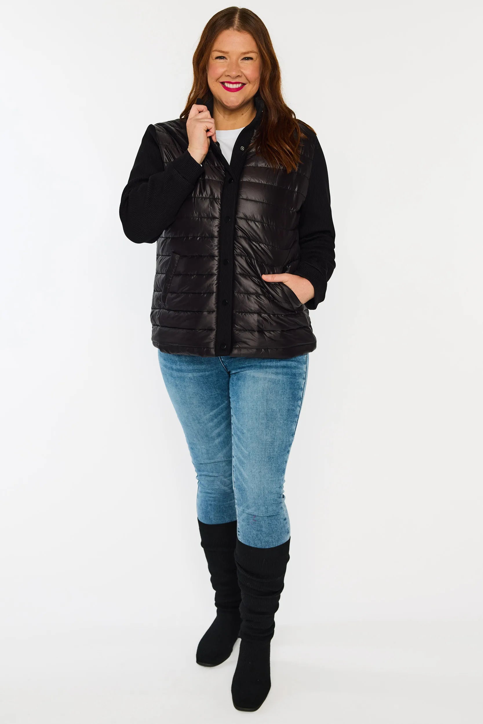 Pete Black Puffer Jacket – Black bomber jacket