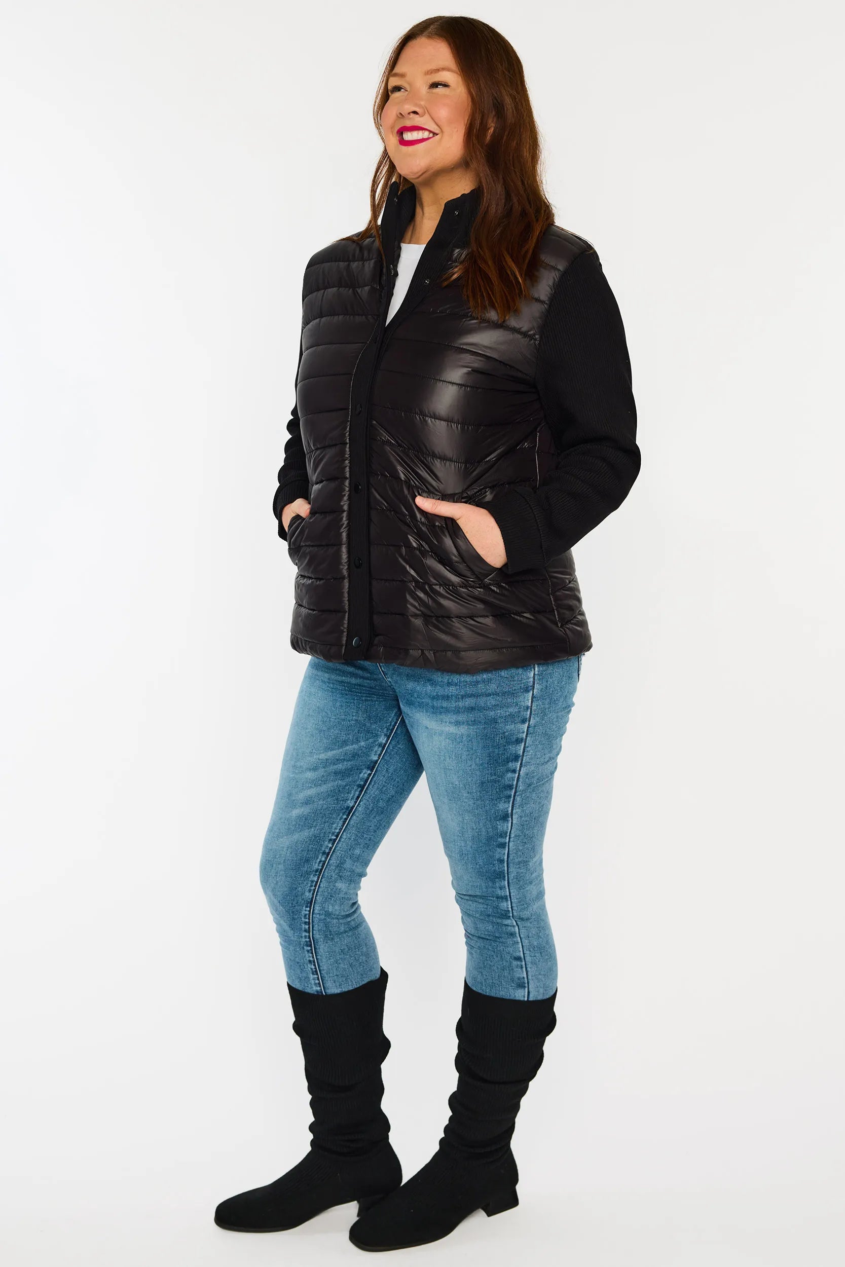 Pete Black Puffer Jacket – Black bomber jacket