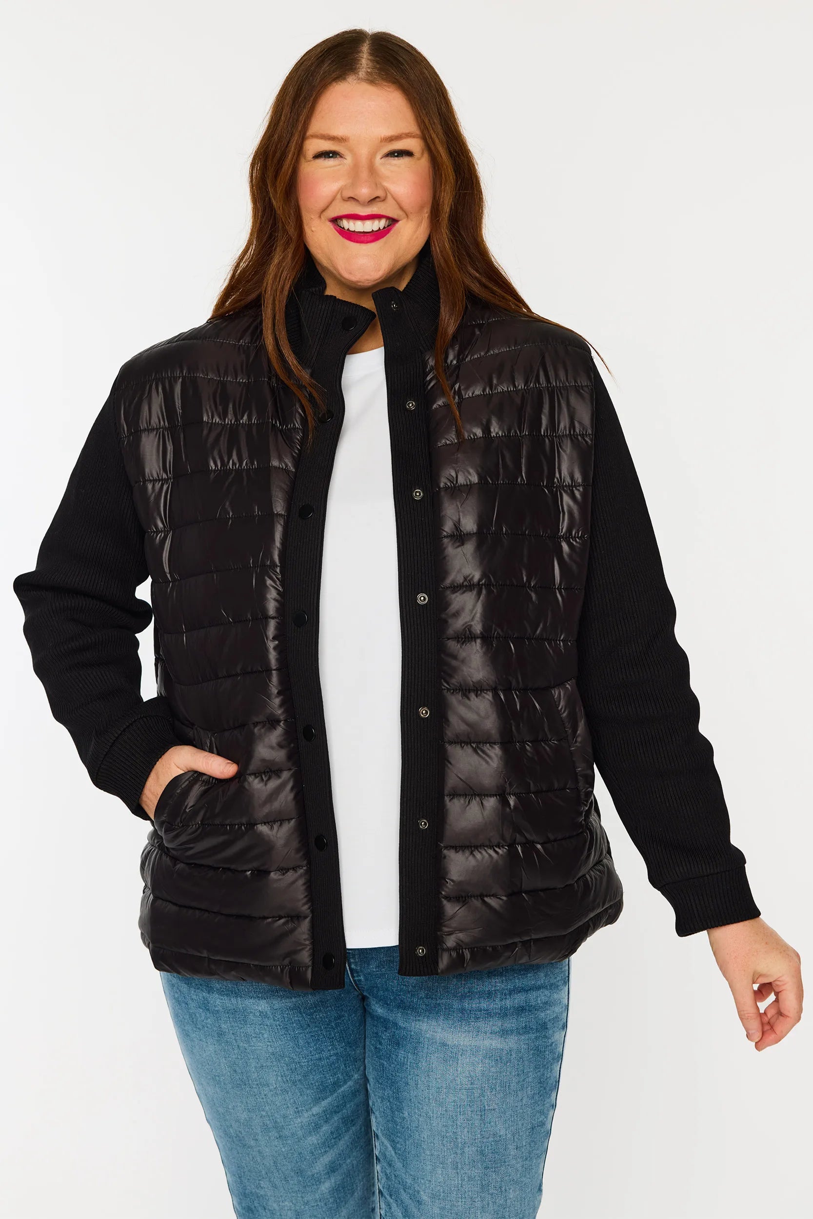 Pete Black Puffer Jacket – Black bomber jacket