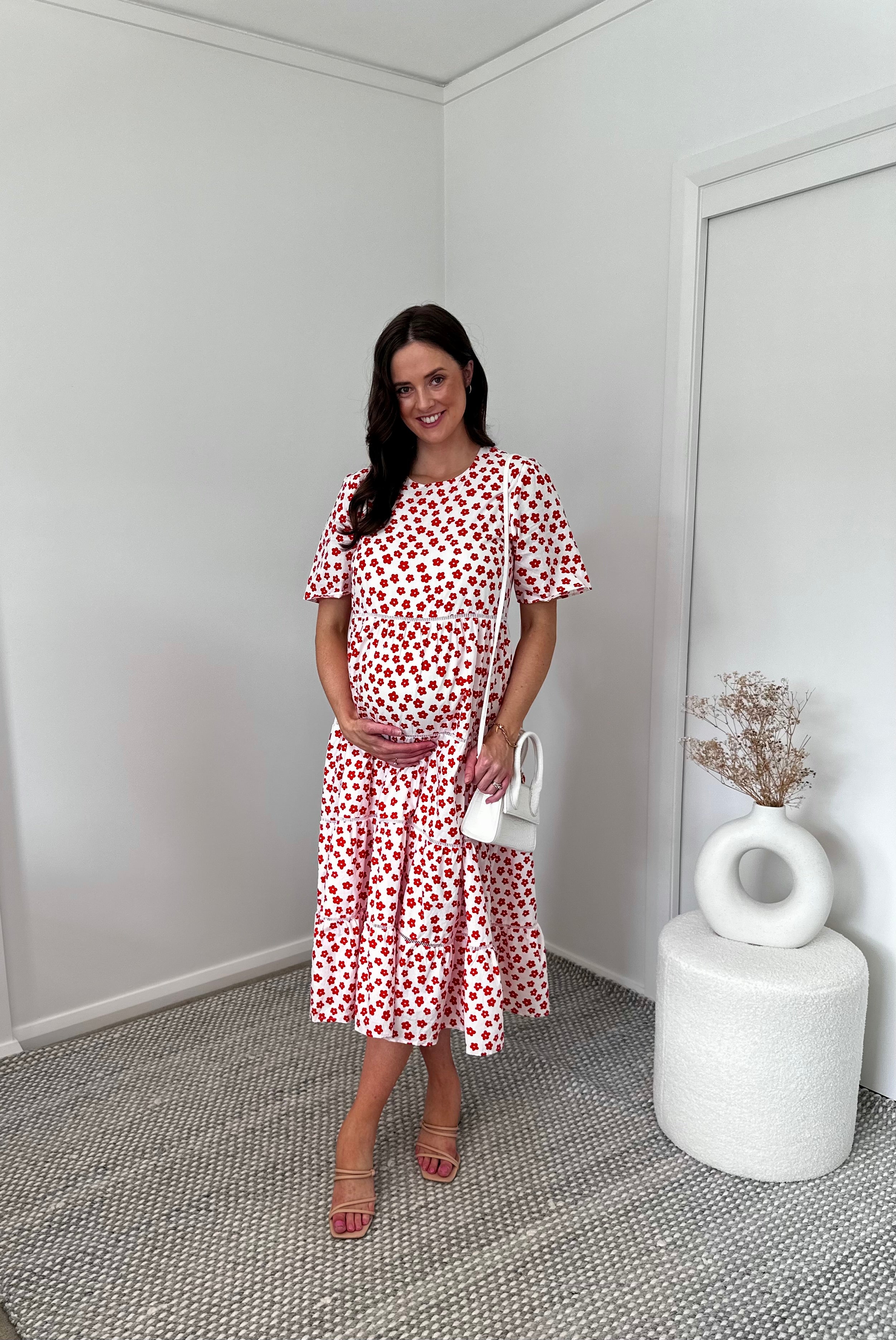 Aurelia White Sweet Daisy Dress – White Sweet Daisy midi dress
