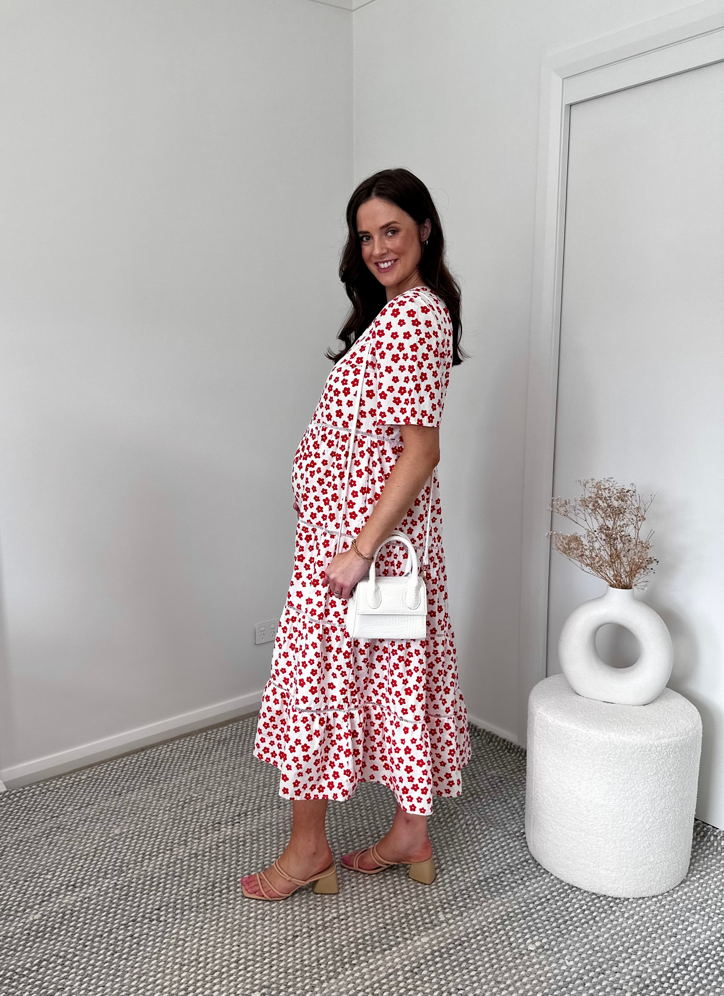 Aurelia White Sweet Daisy Dress – White Sweet Daisy midi dress