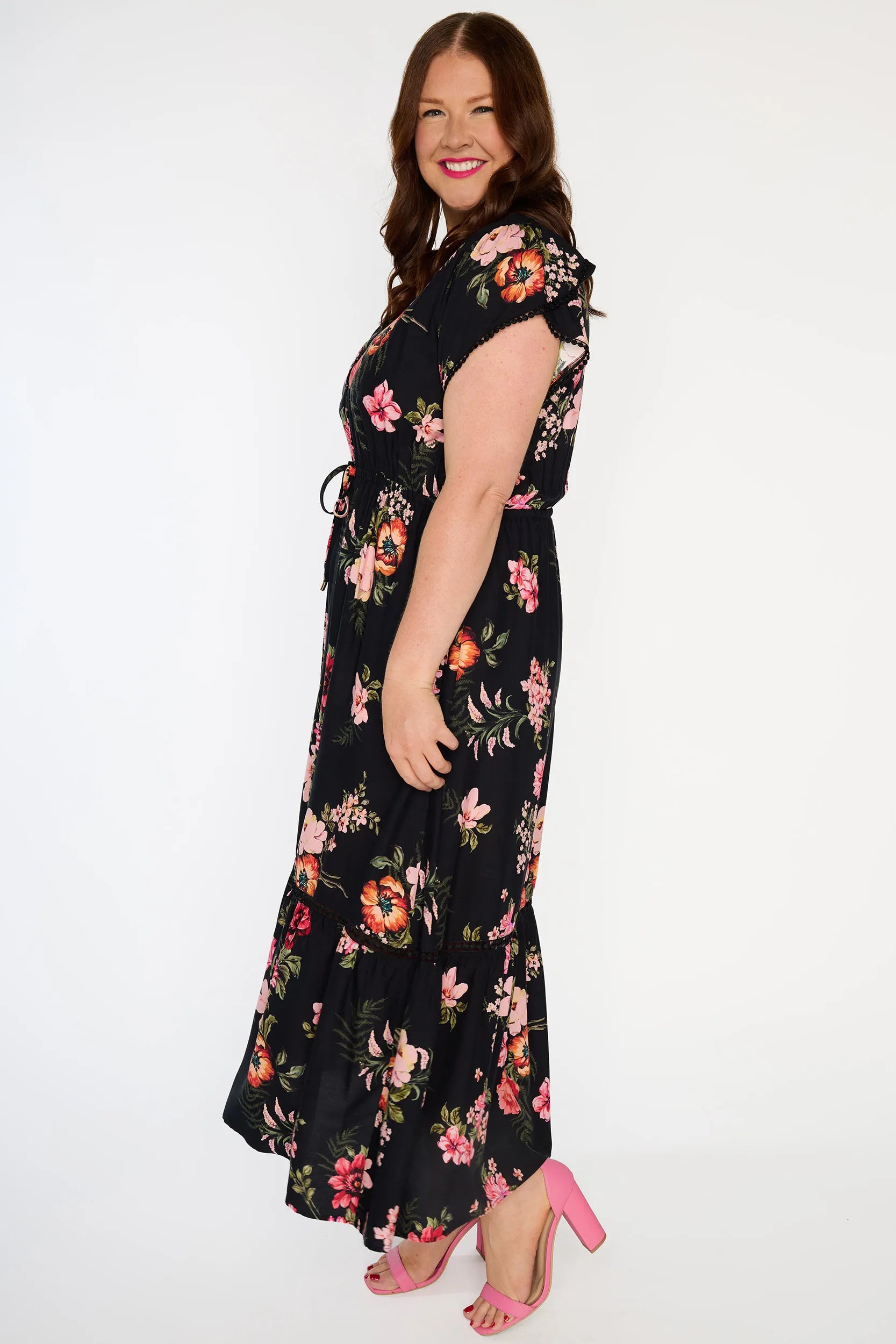 Canary Pink Shadows Dress – Pink Shadows maxi dress