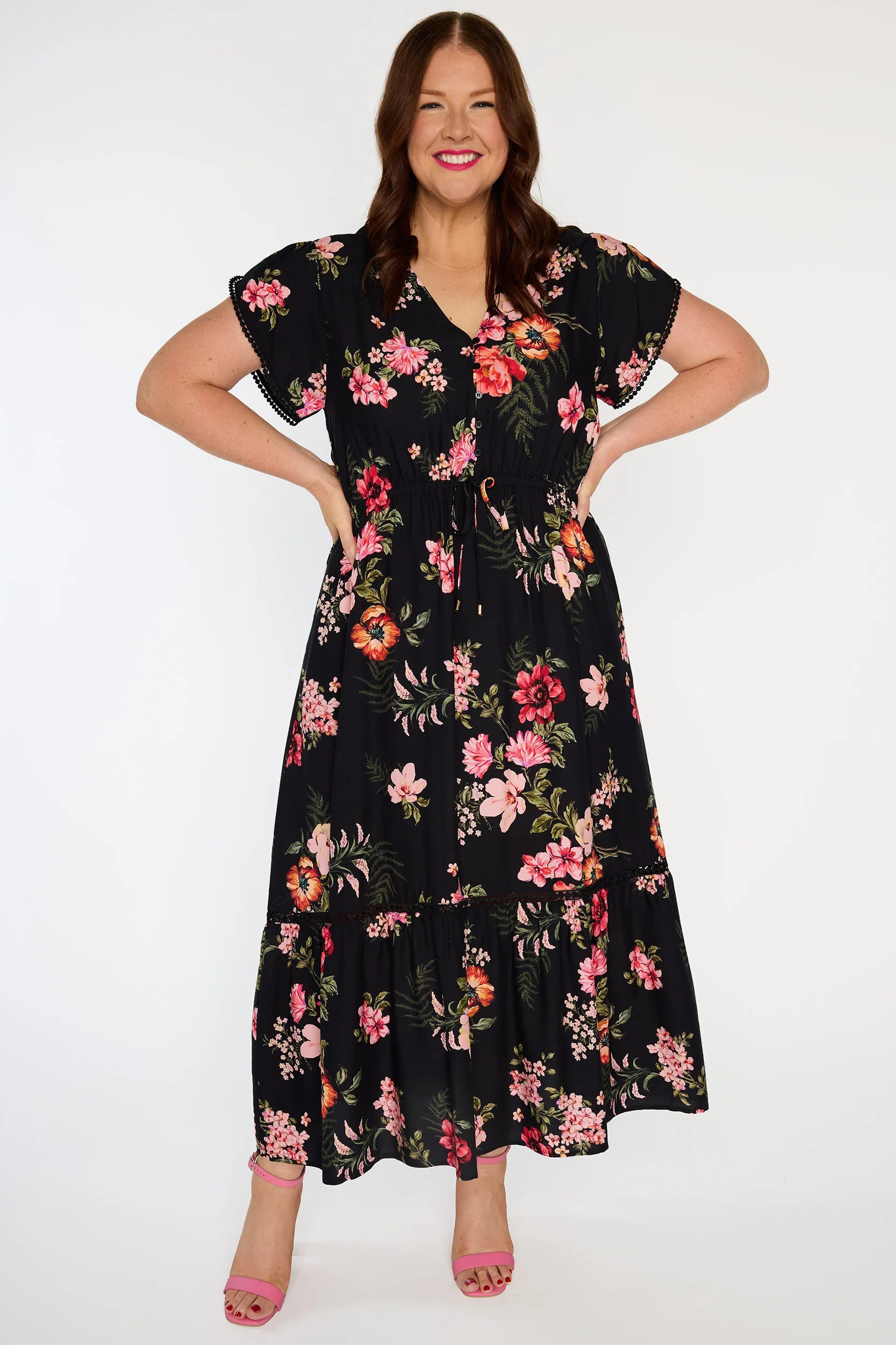 Canary Pink Shadows Dress – Pink Shadows maxi dress