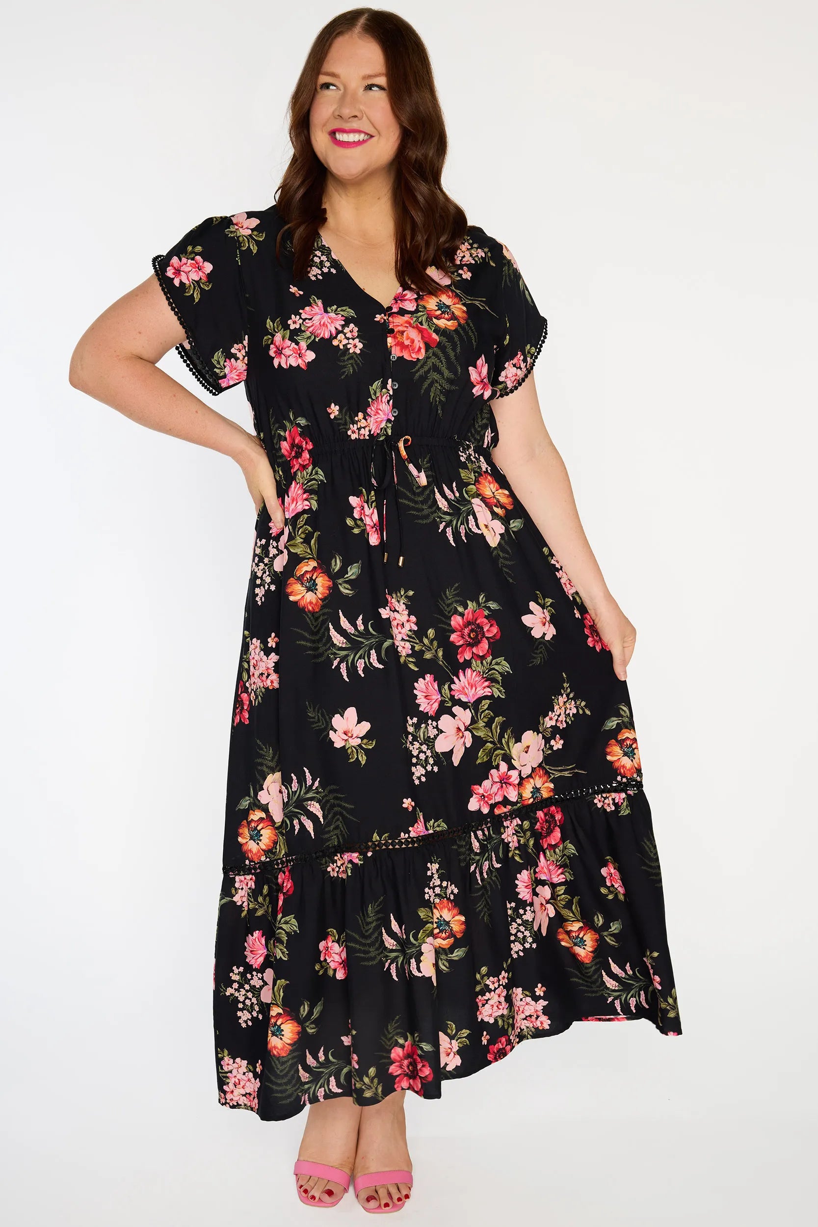 Canary Pink Shadows Dress – Pink Shadows maxi dress
