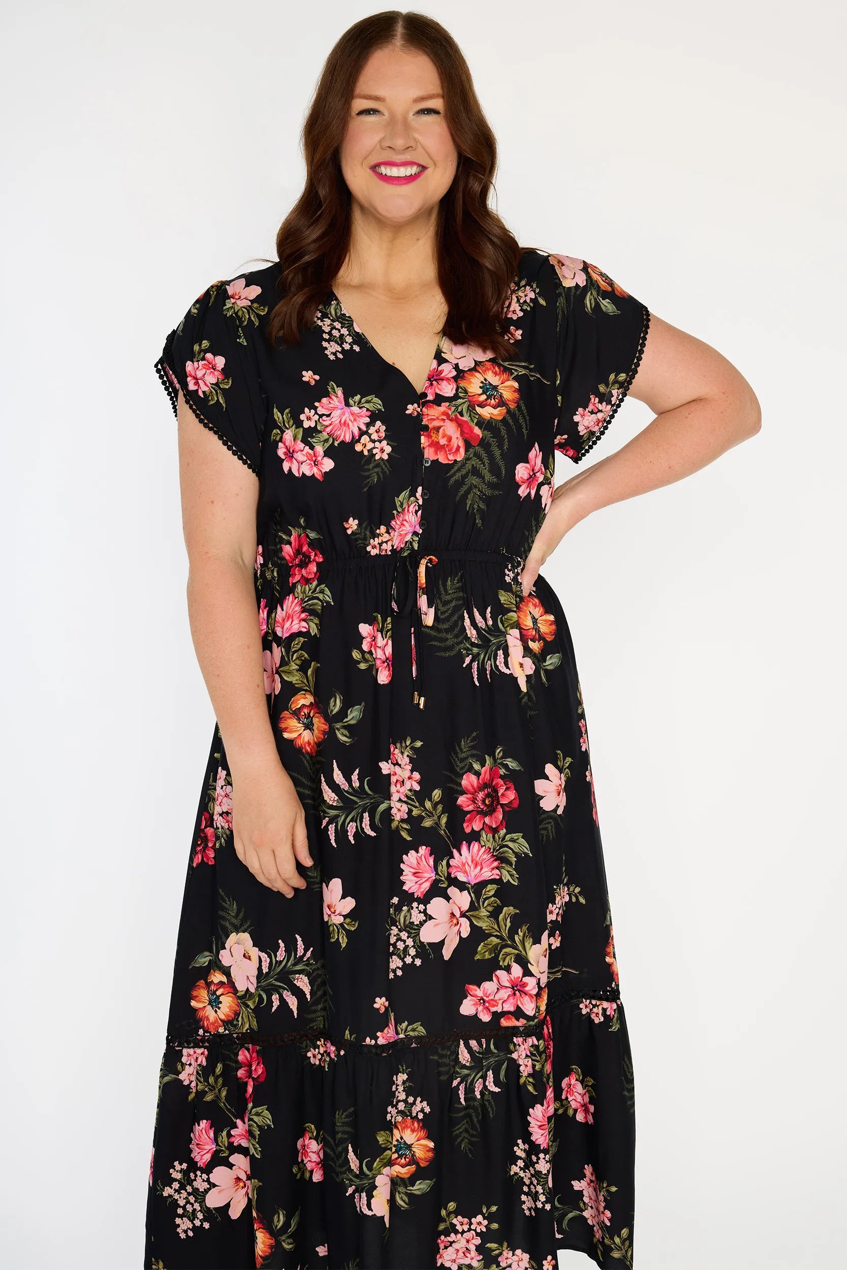 Canary Pink Shadows Dress – Pink Shadows maxi dress