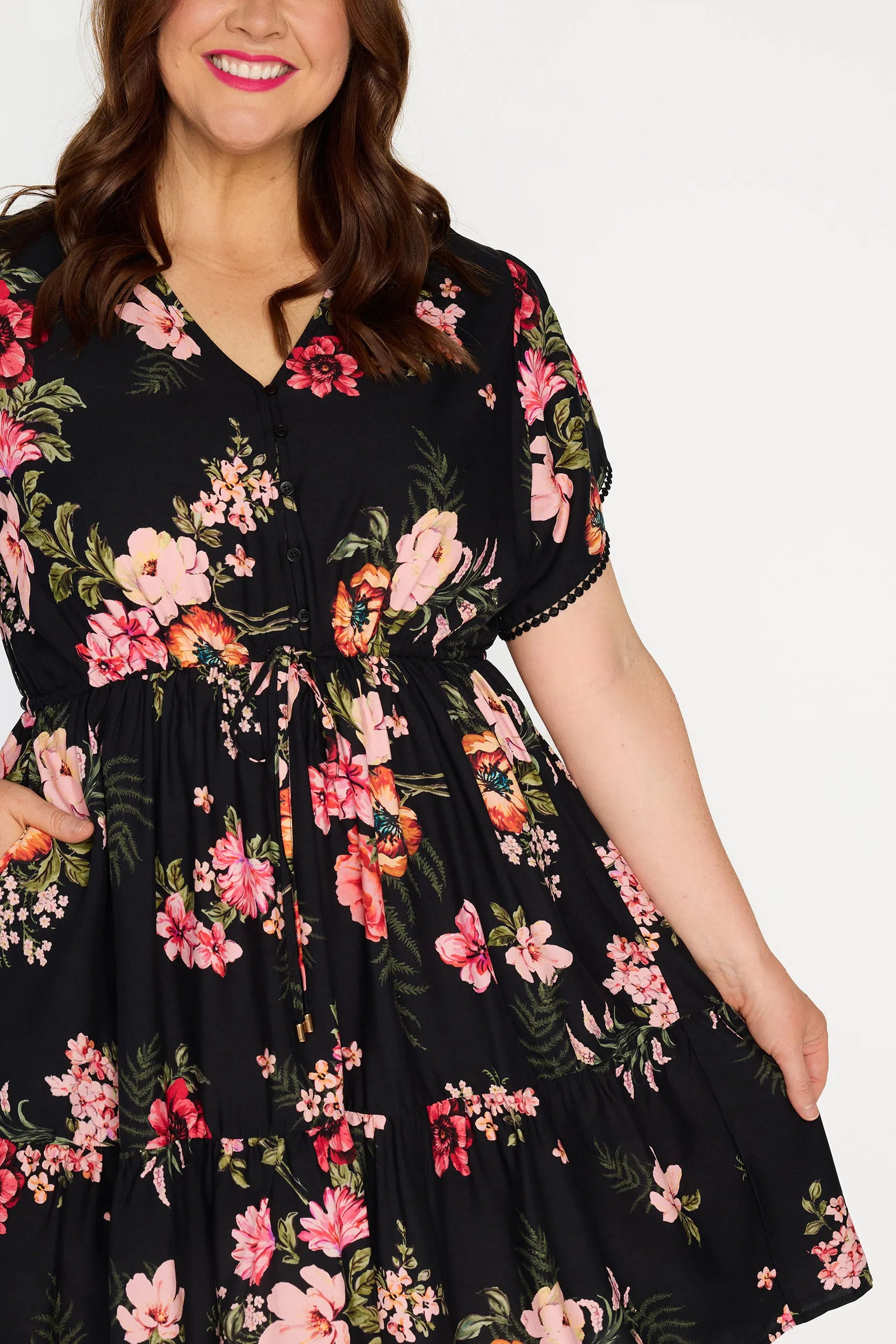 Gloria Pink Shadows Dress – Pink Shadows knee length dress