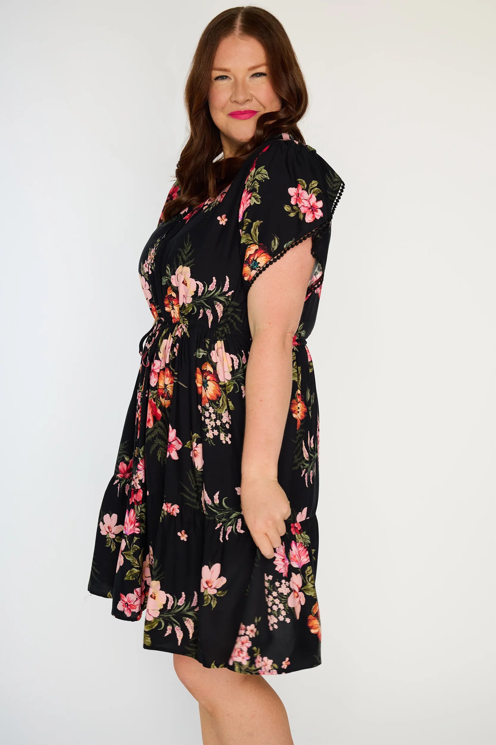 Gloria Pink Shadows Dress – Pink Shadows knee length dress