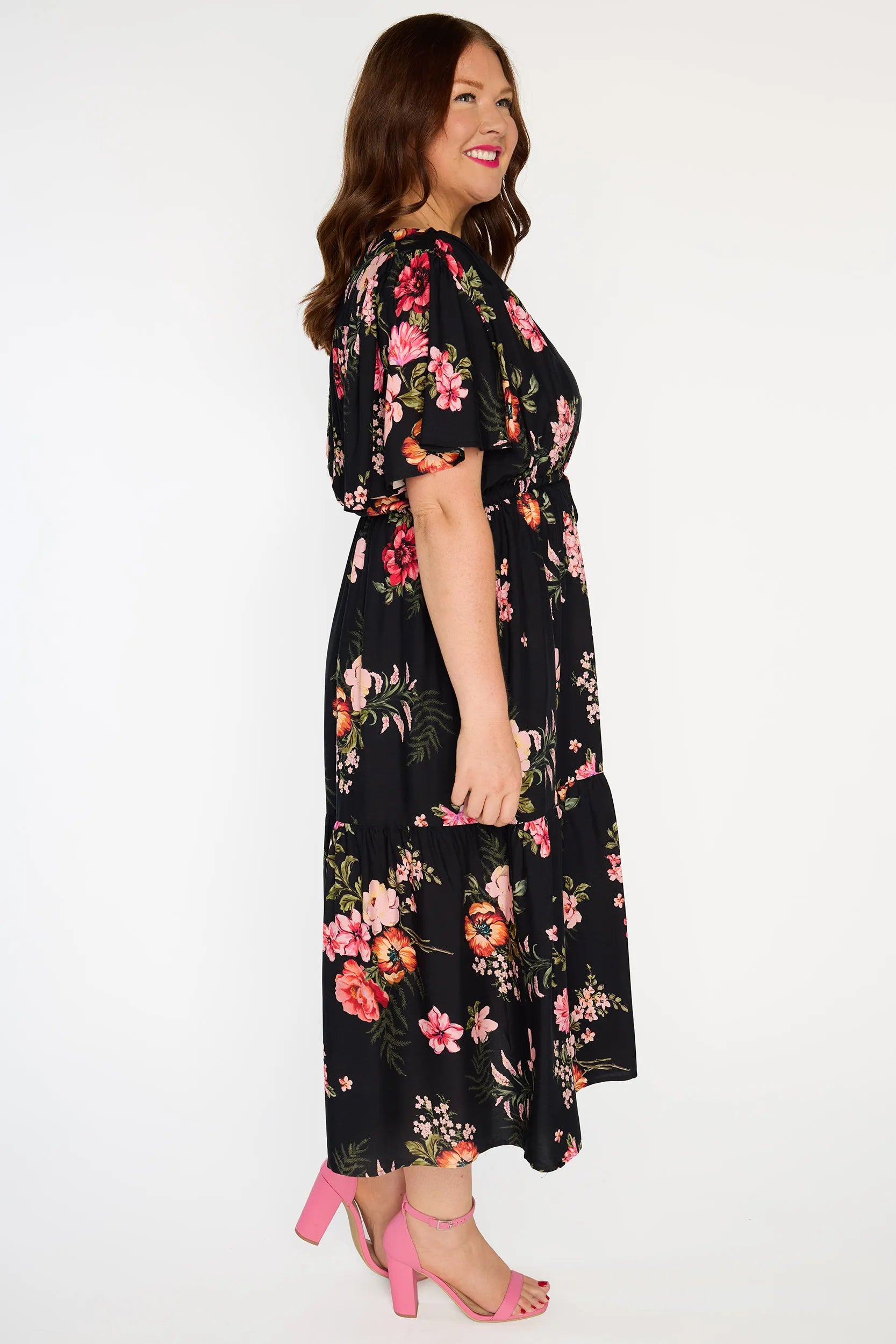 Roma Pink Shadows Dress – Pink Shadows mid length dress