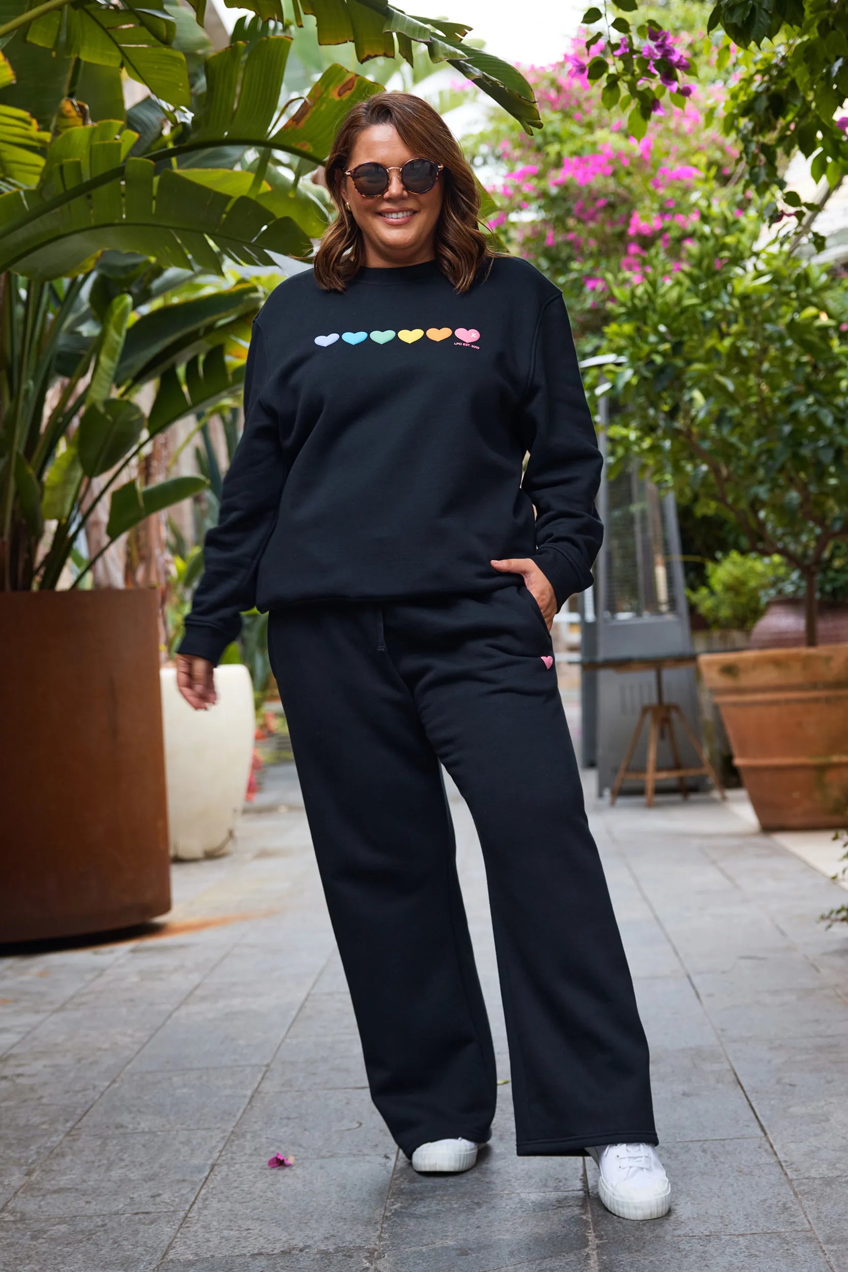Rachel Black Sweater – Black fleece sweater