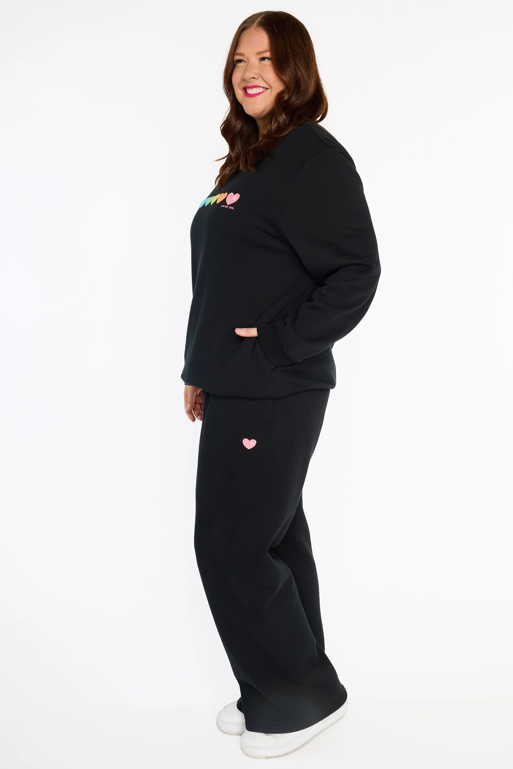 Rachel Black Sweater – Black fleece sweater