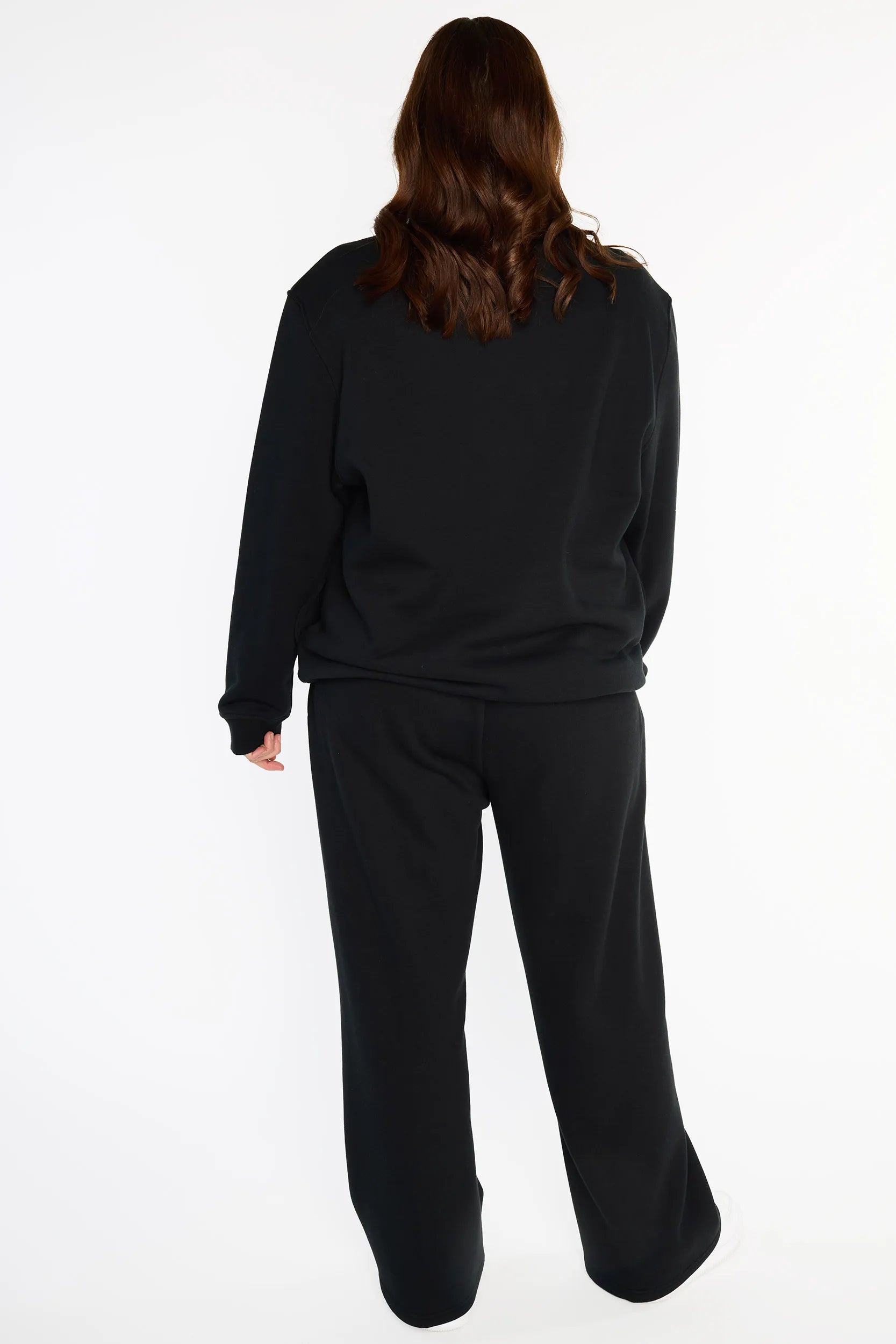 Rachel Black Sweater – Black fleece sweater