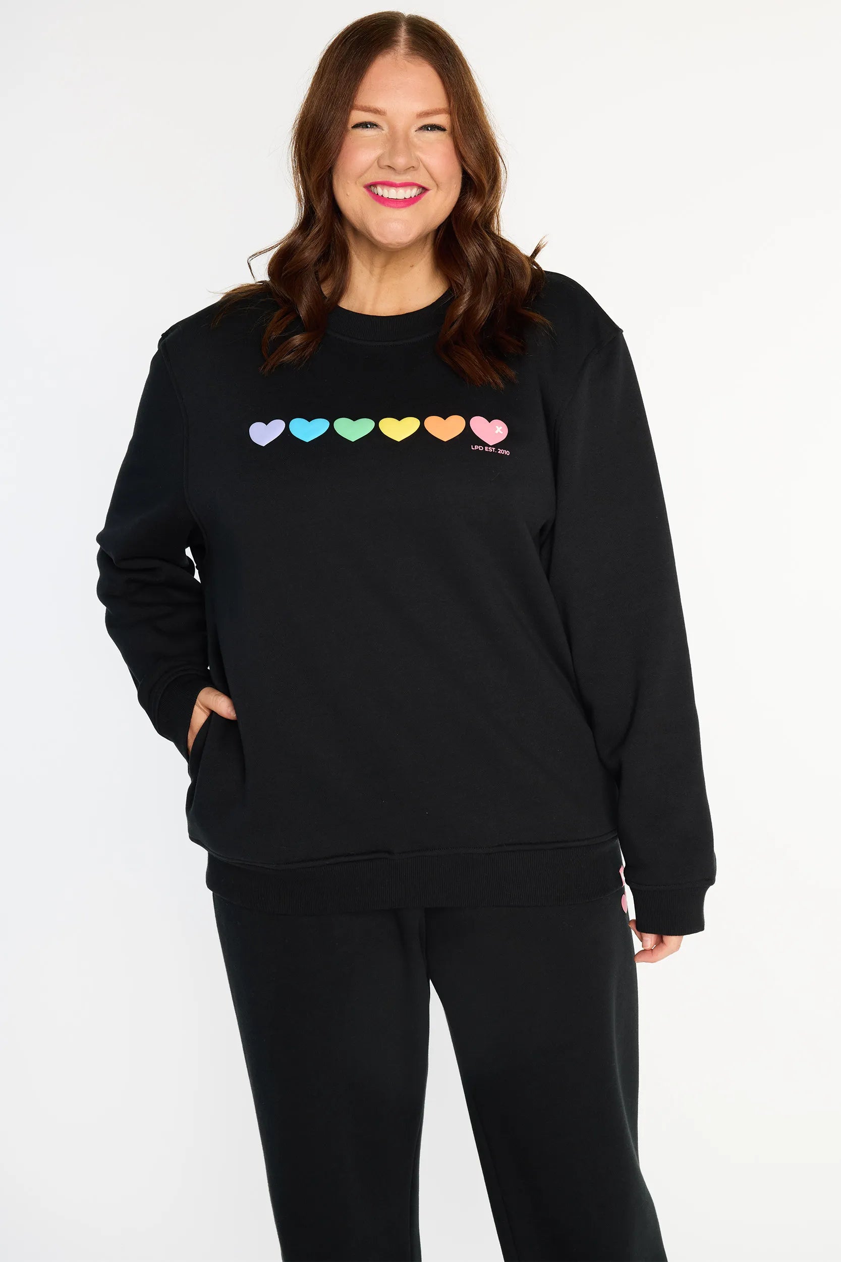 Rachel Black Sweater – Black fleece sweater