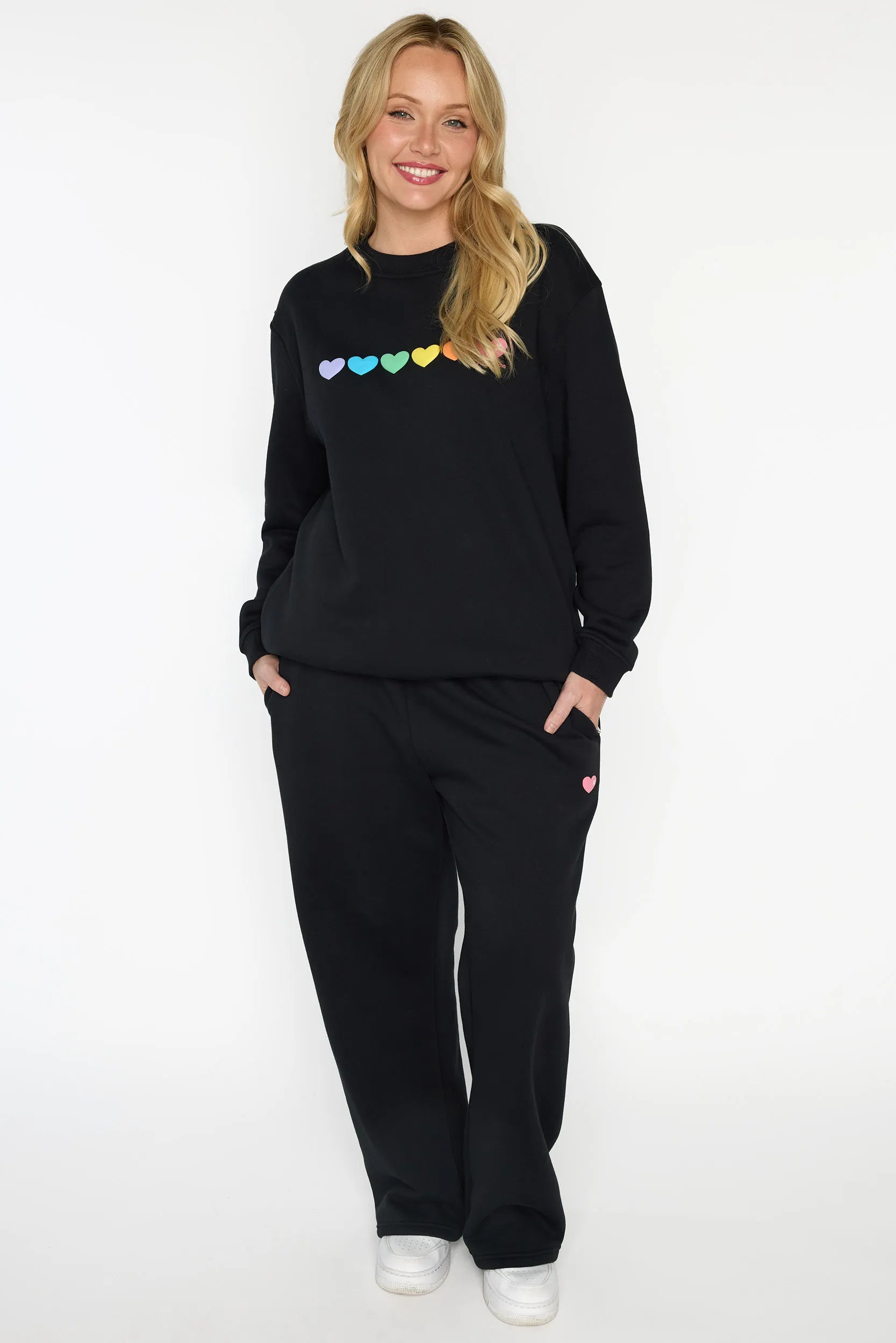 Joey Black Pant – Black fleece track pant