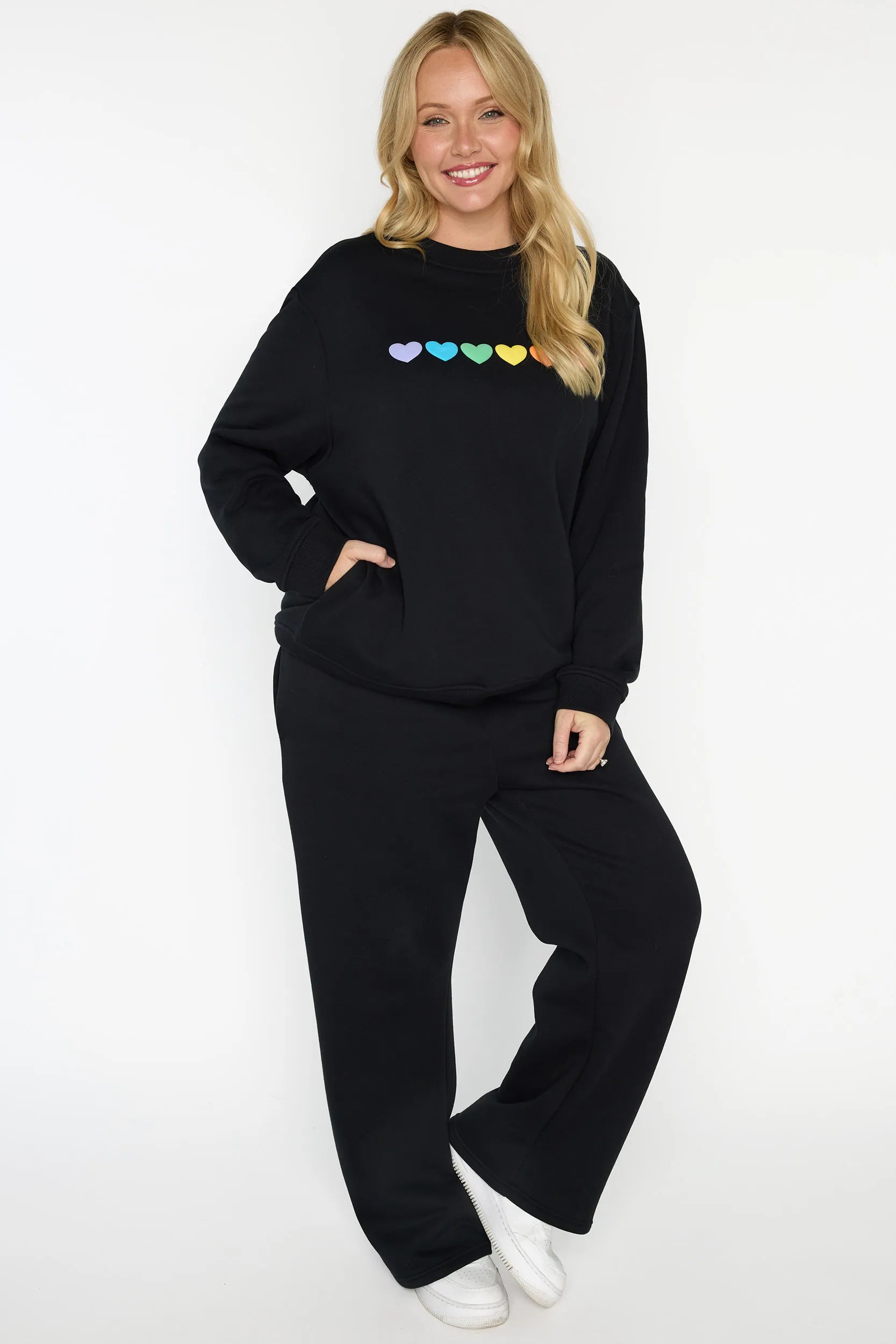 Rachel Black Sweater – Black fleece sweater