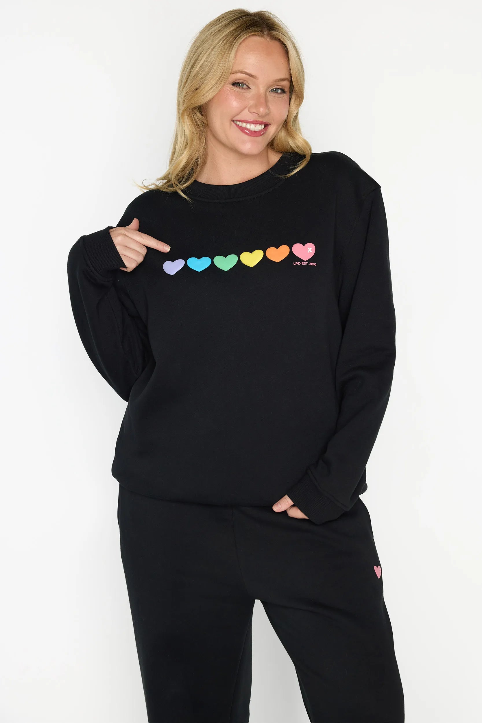 Rachel Black Sweater – Black fleece sweater