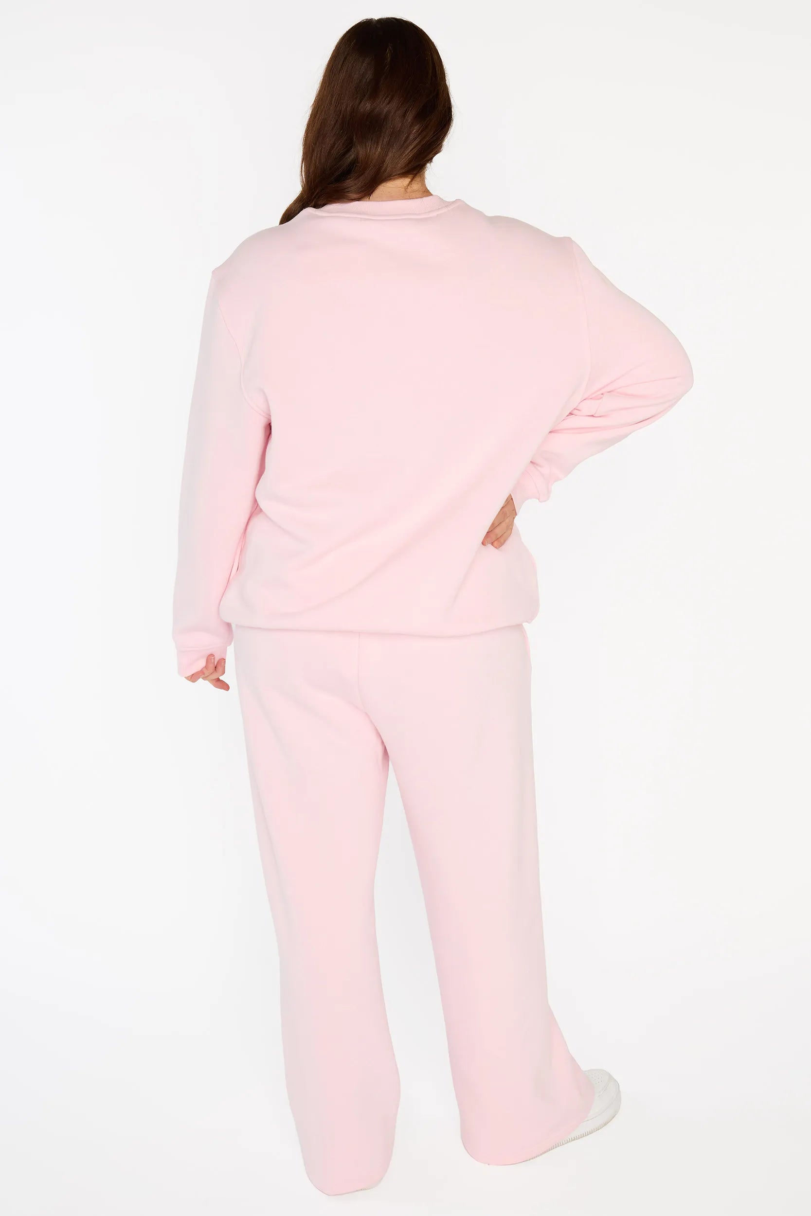 Rachel Pale Pink Sweater – Pale Pink fleece sweater