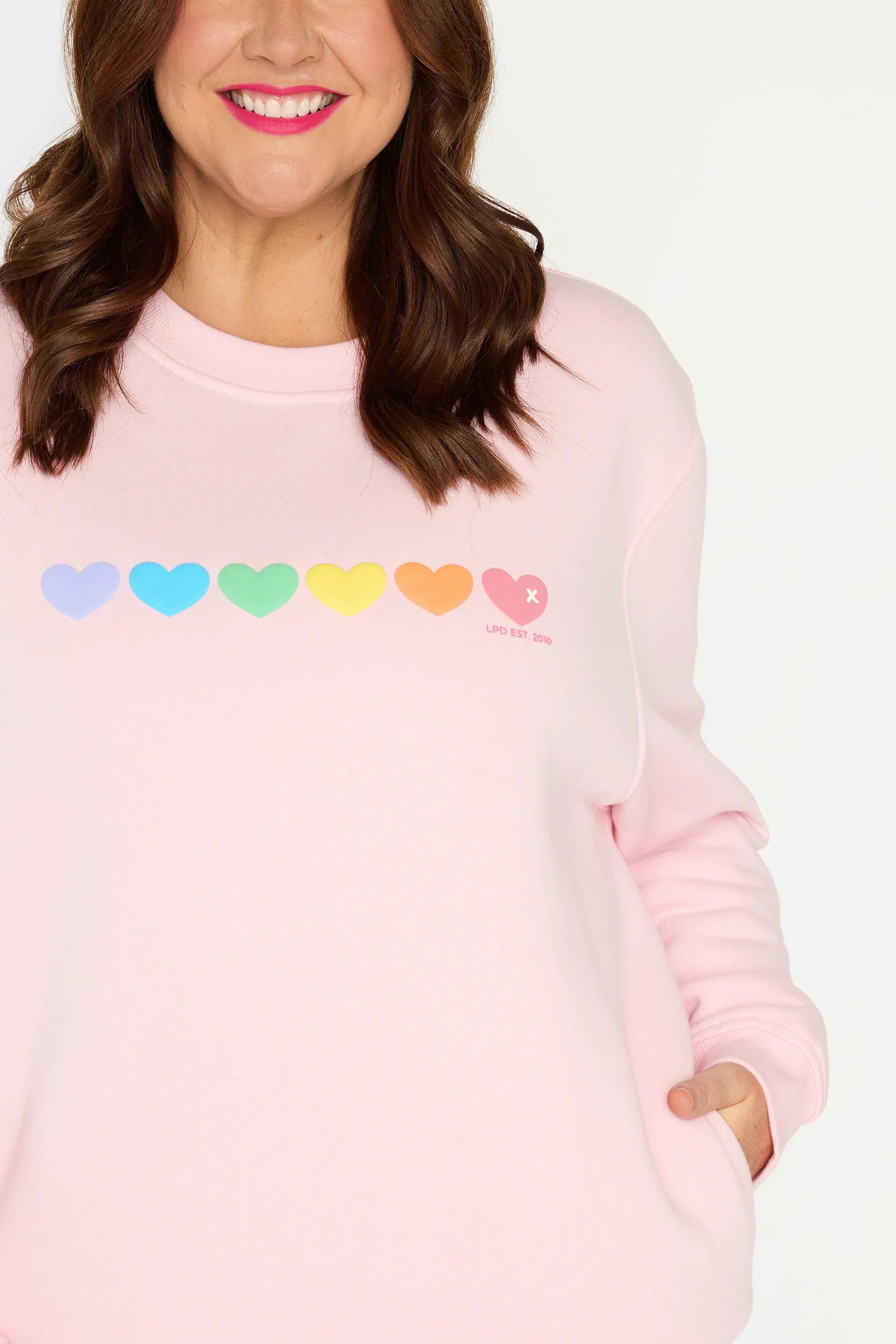 Rachel Pale Pink Sweater – Pale Pink fleece sweater