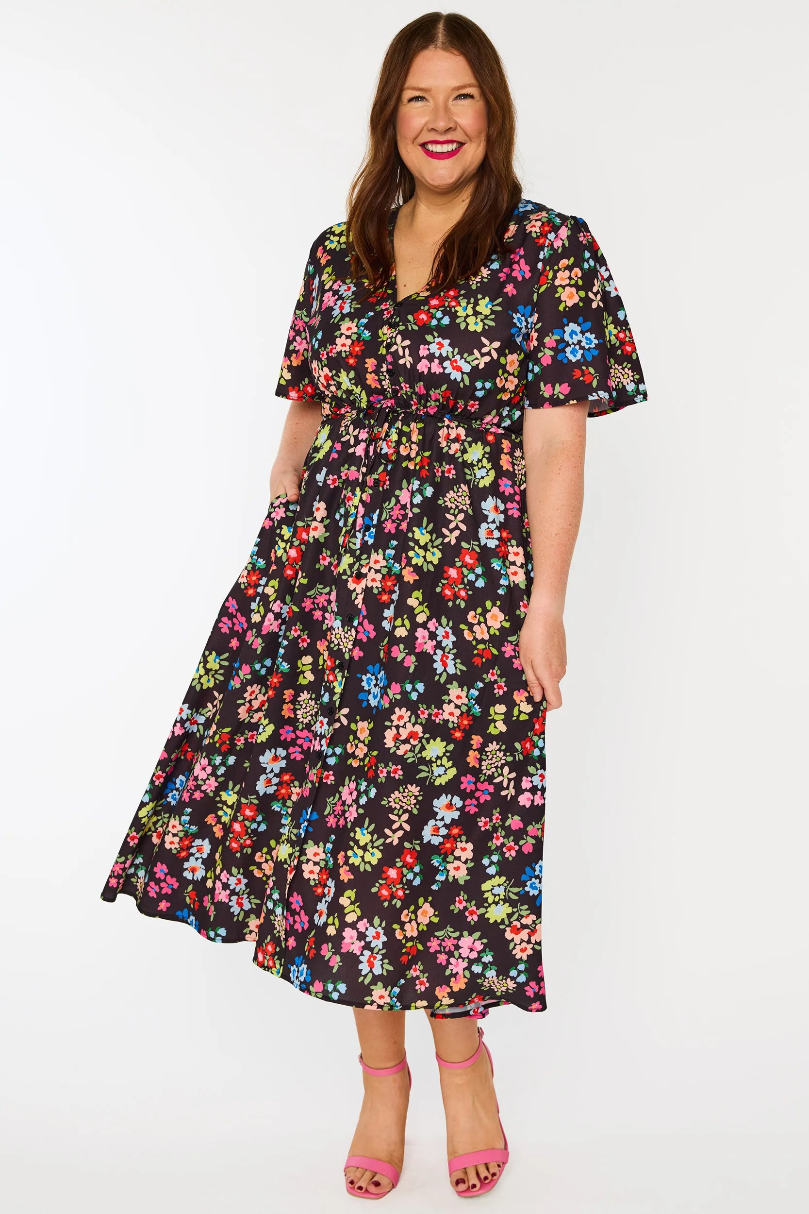 Marley Rainbow Fields Dress – Rainbow Fields midi dress