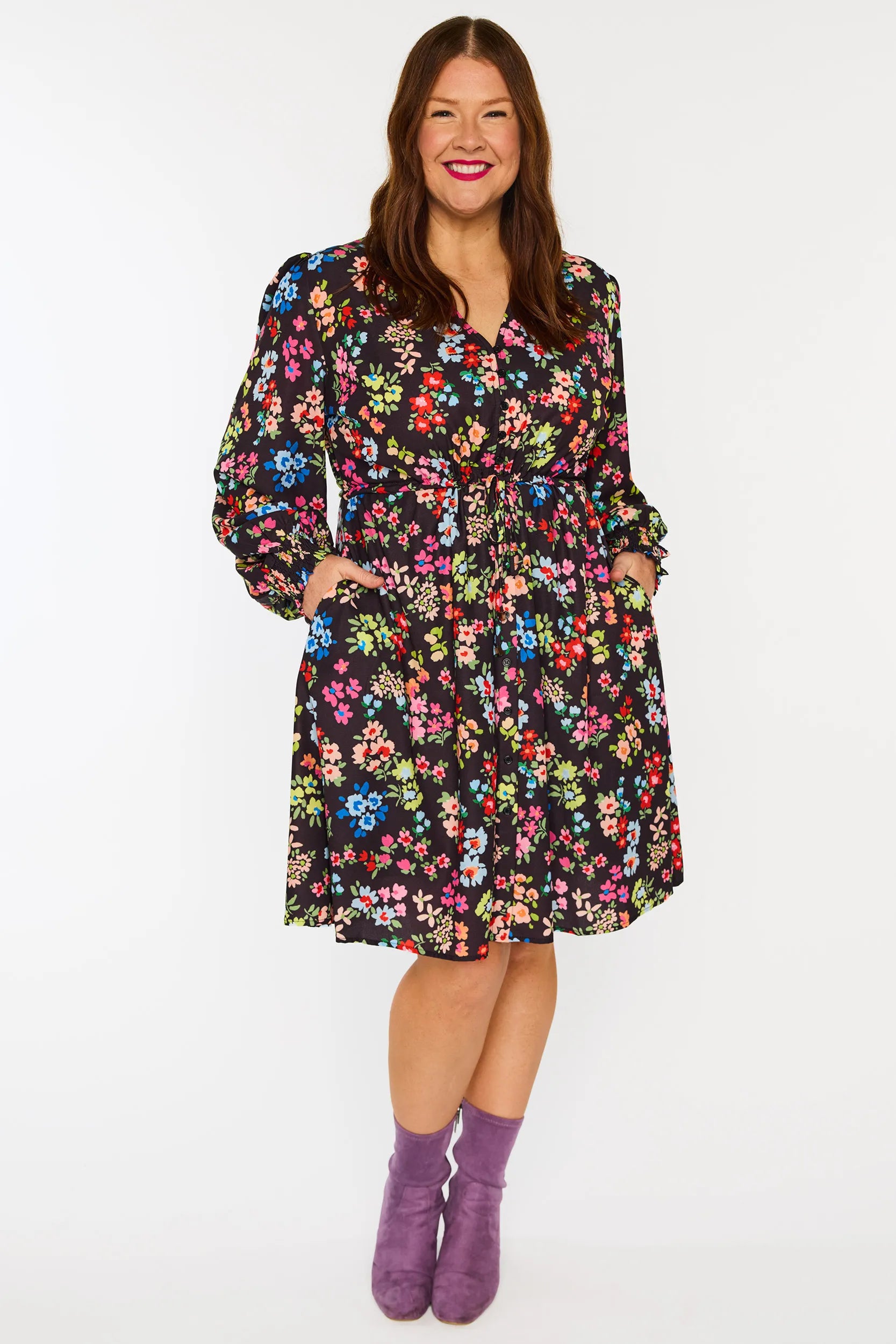 Sofia Rainbow Fields Dress – Rainbow Fields knee length dress