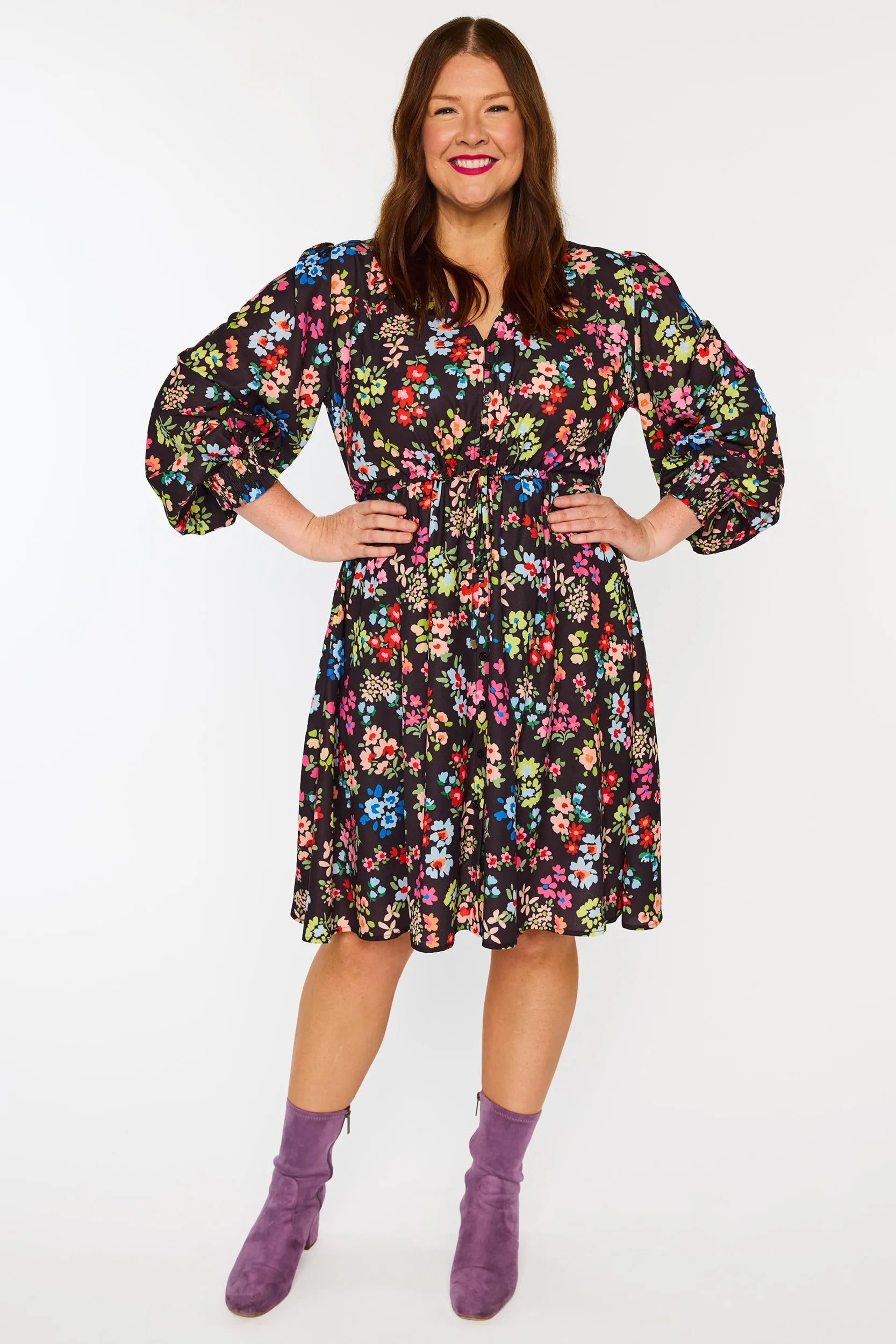 Sofia Rainbow Fields Dress – Rainbow Fields knee length dress