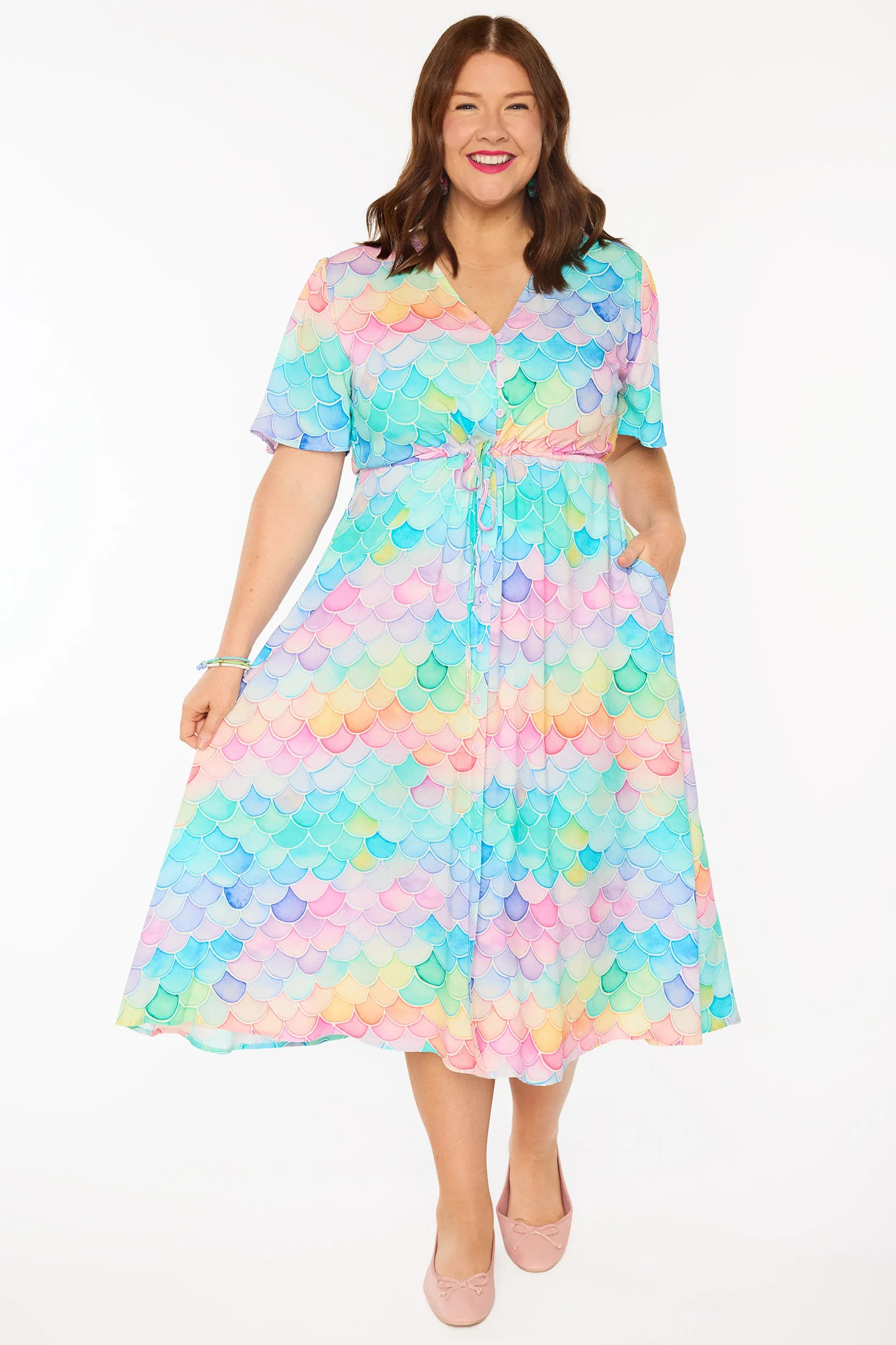 Michelle Rainbow Fish Dress