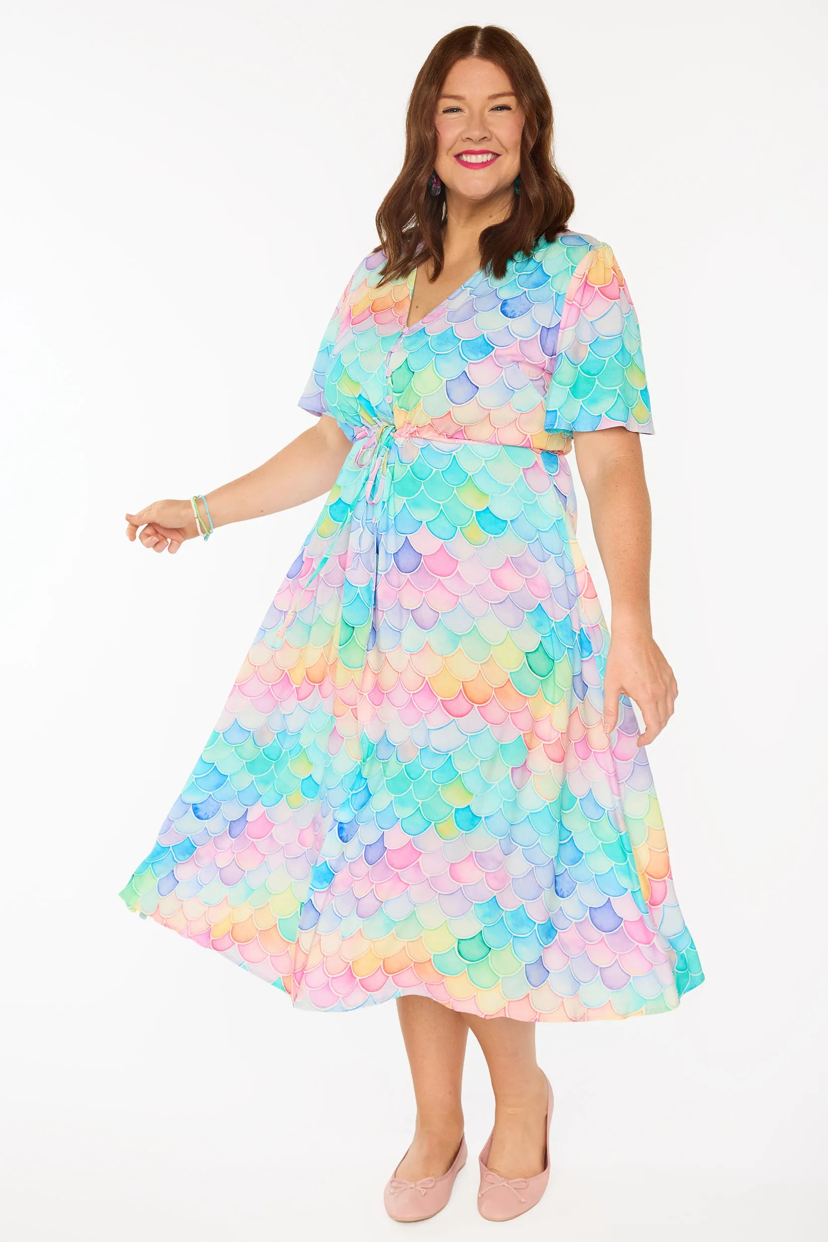 Michelle Rainbow Fish Dress