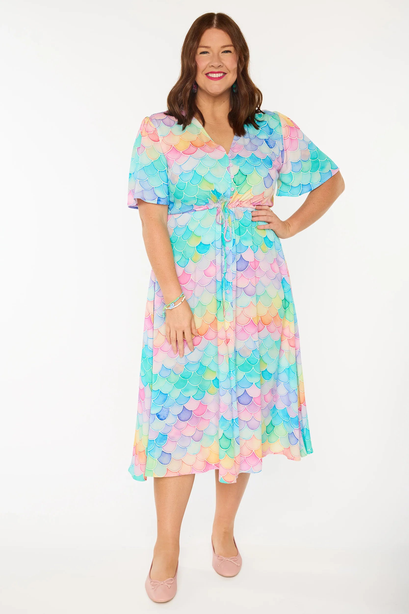 Michelle Rainbow Fish Dress