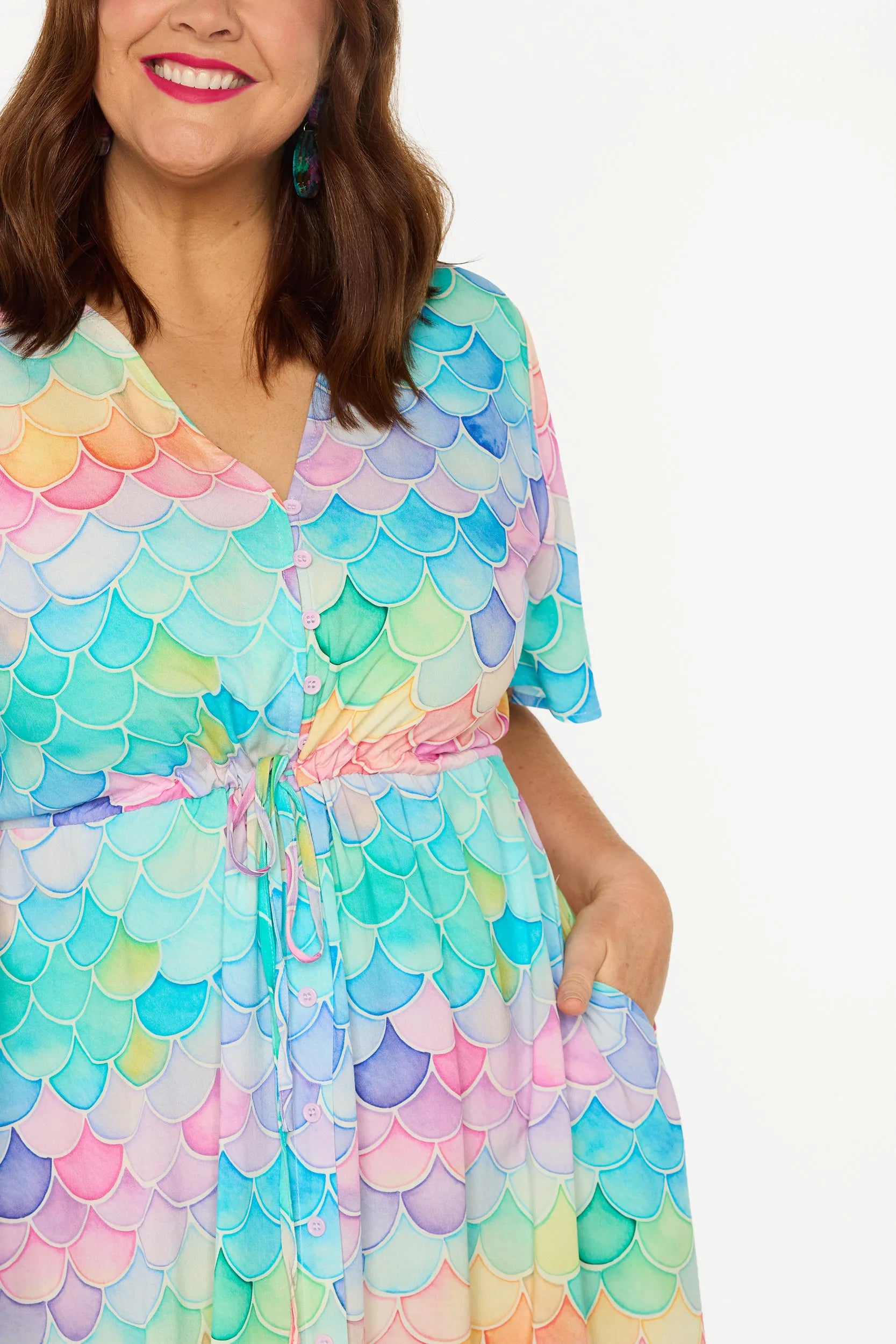 Michelle Rainbow Fish Dress