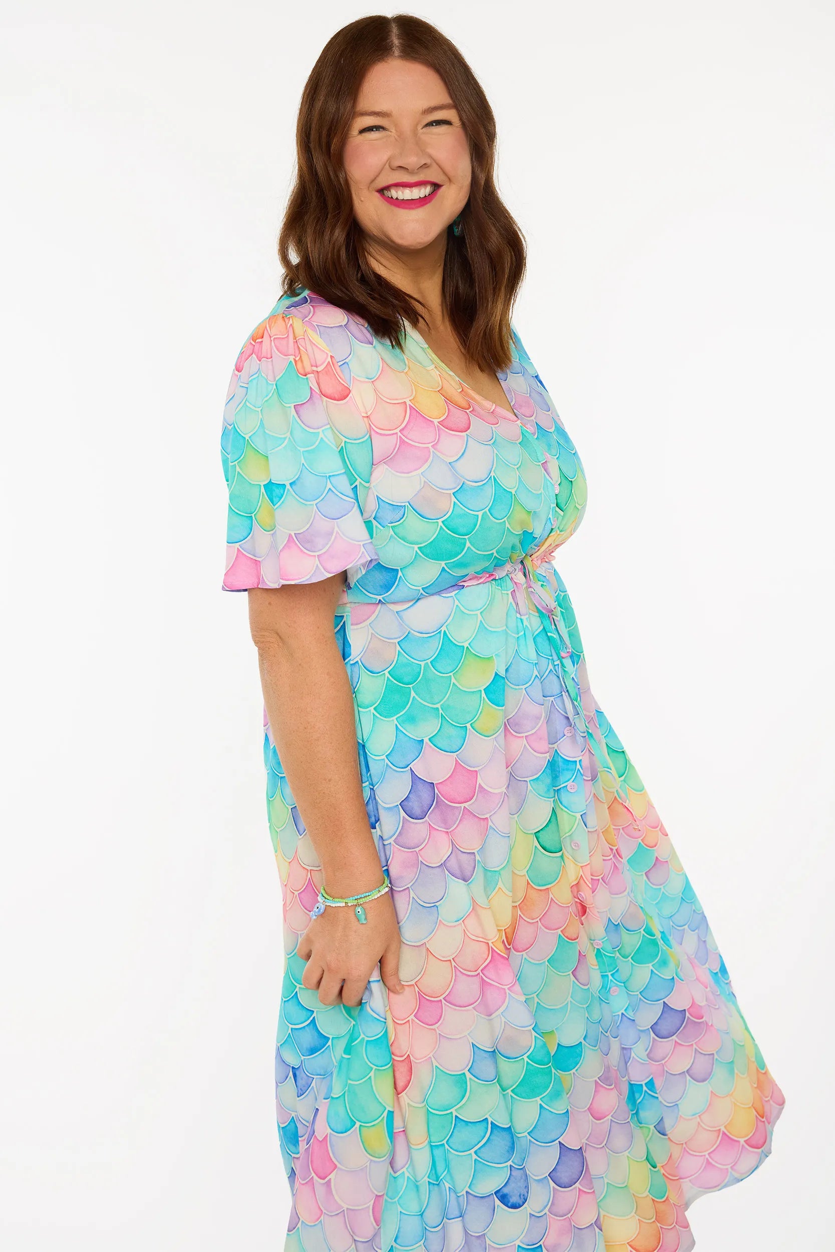 Michelle Rainbow Fish Dress