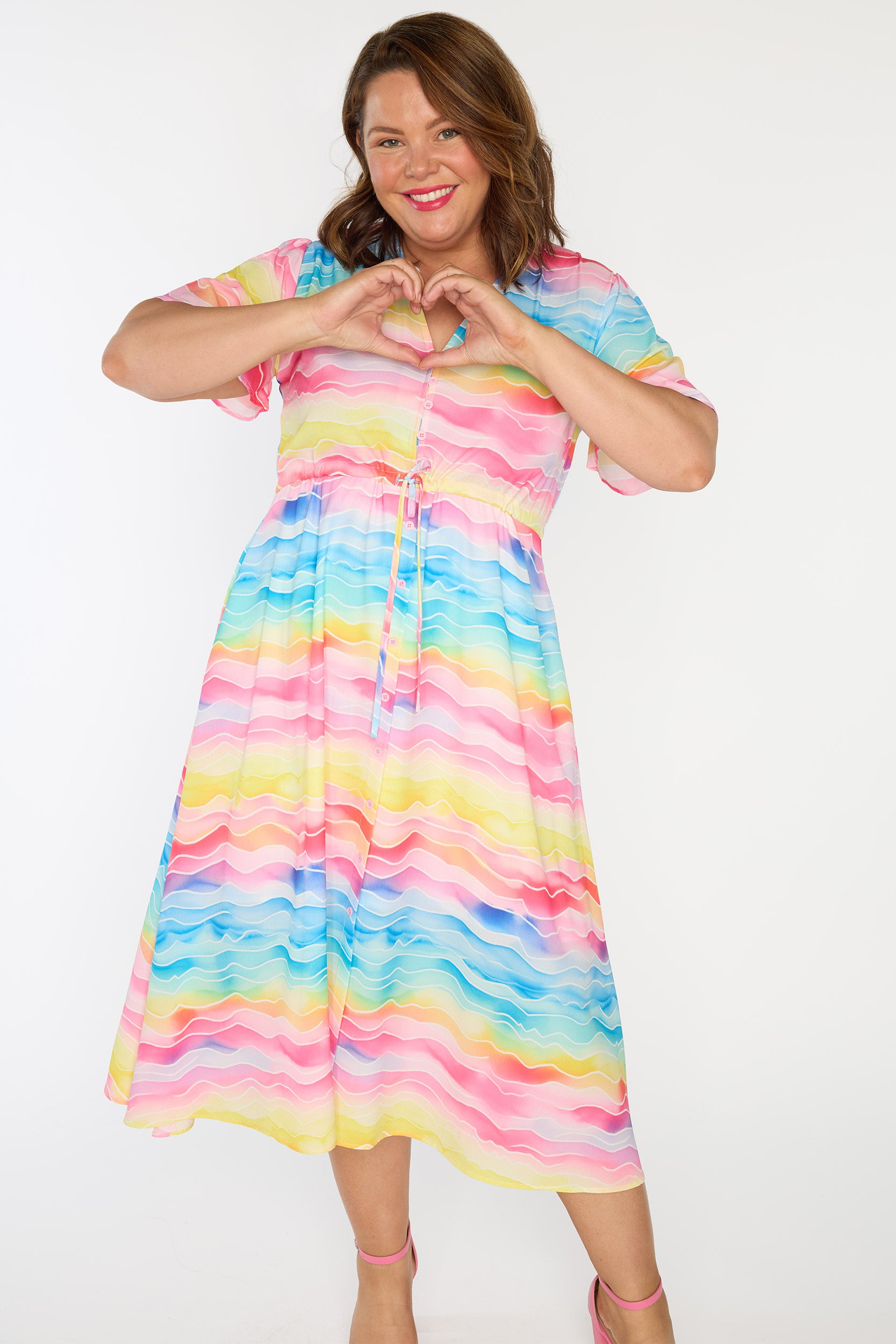 Marley Rainbow River Dress – Rainbow River midi dress