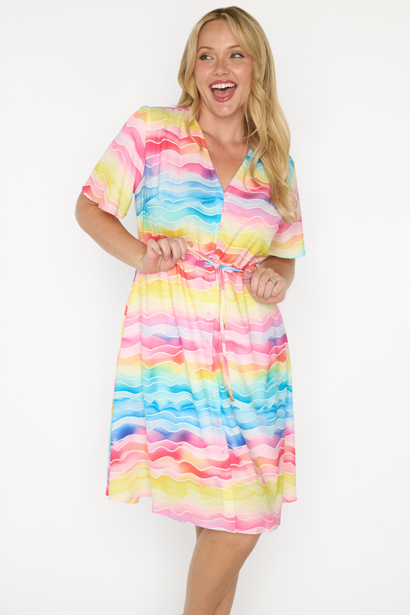 Siena Rainbow River Dress – Rainbow River knee length dress