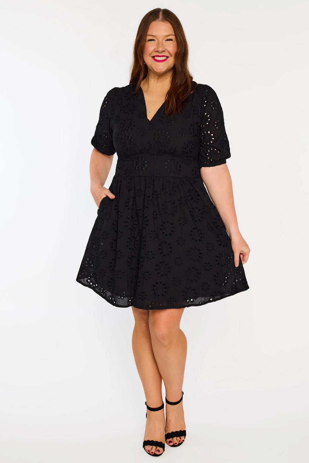 Rune Black Dress – Black knee length dress