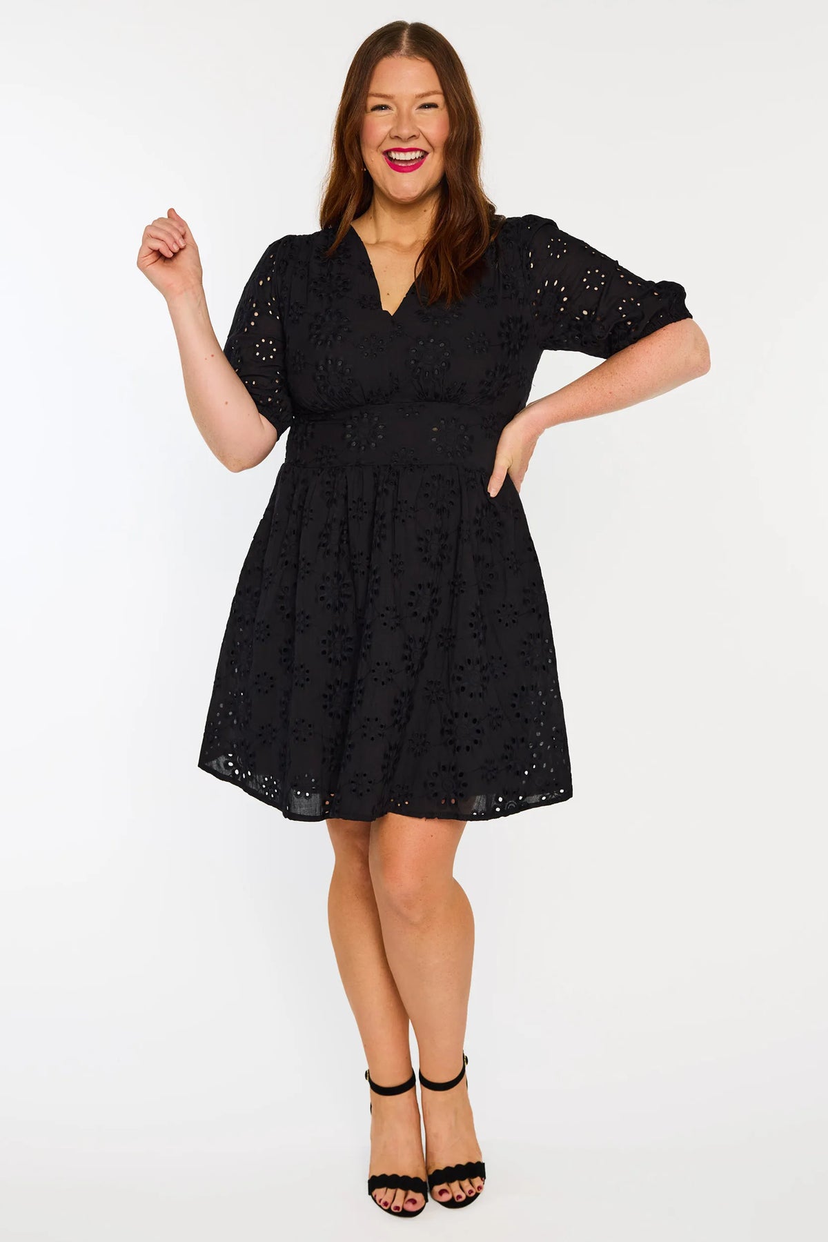 Rune Black Dress – Black knee length dress