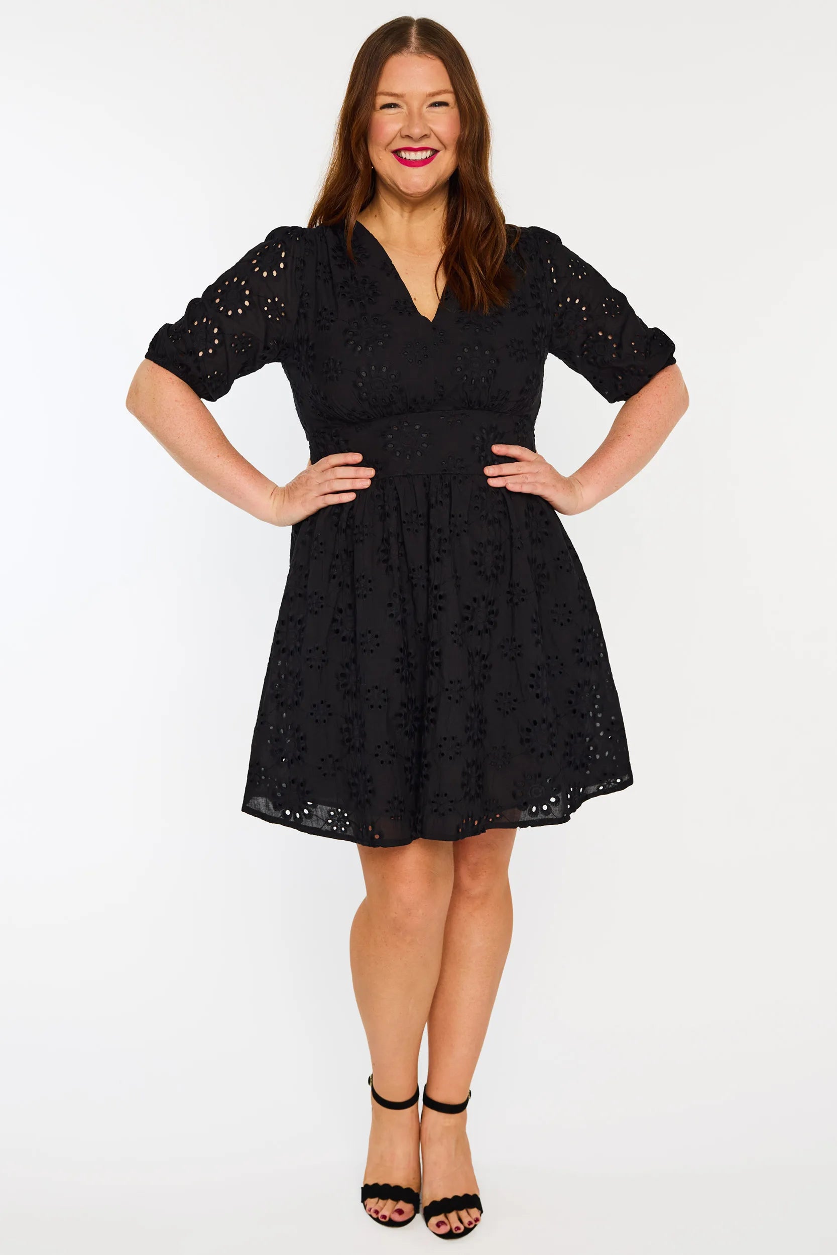 Rune Black Dress – Black knee length dress