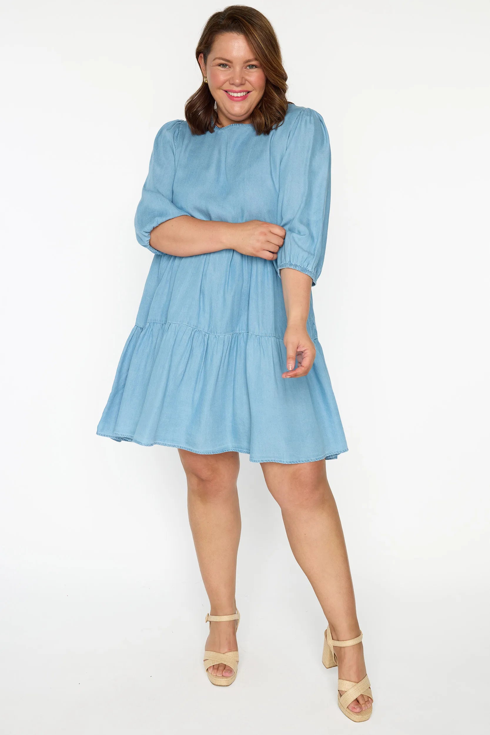 Silvia Chambray Dress – Chambray mini dress