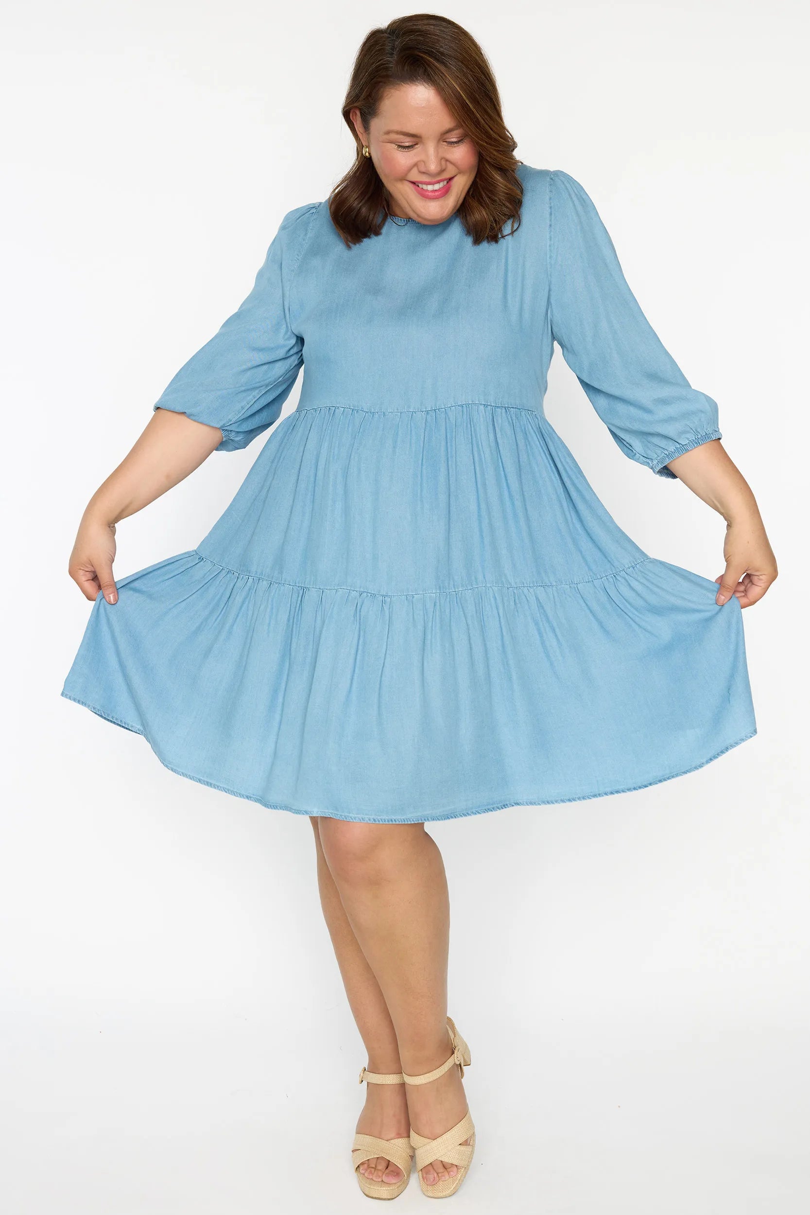 Silvia Chambray Dress – Chambray mini dress